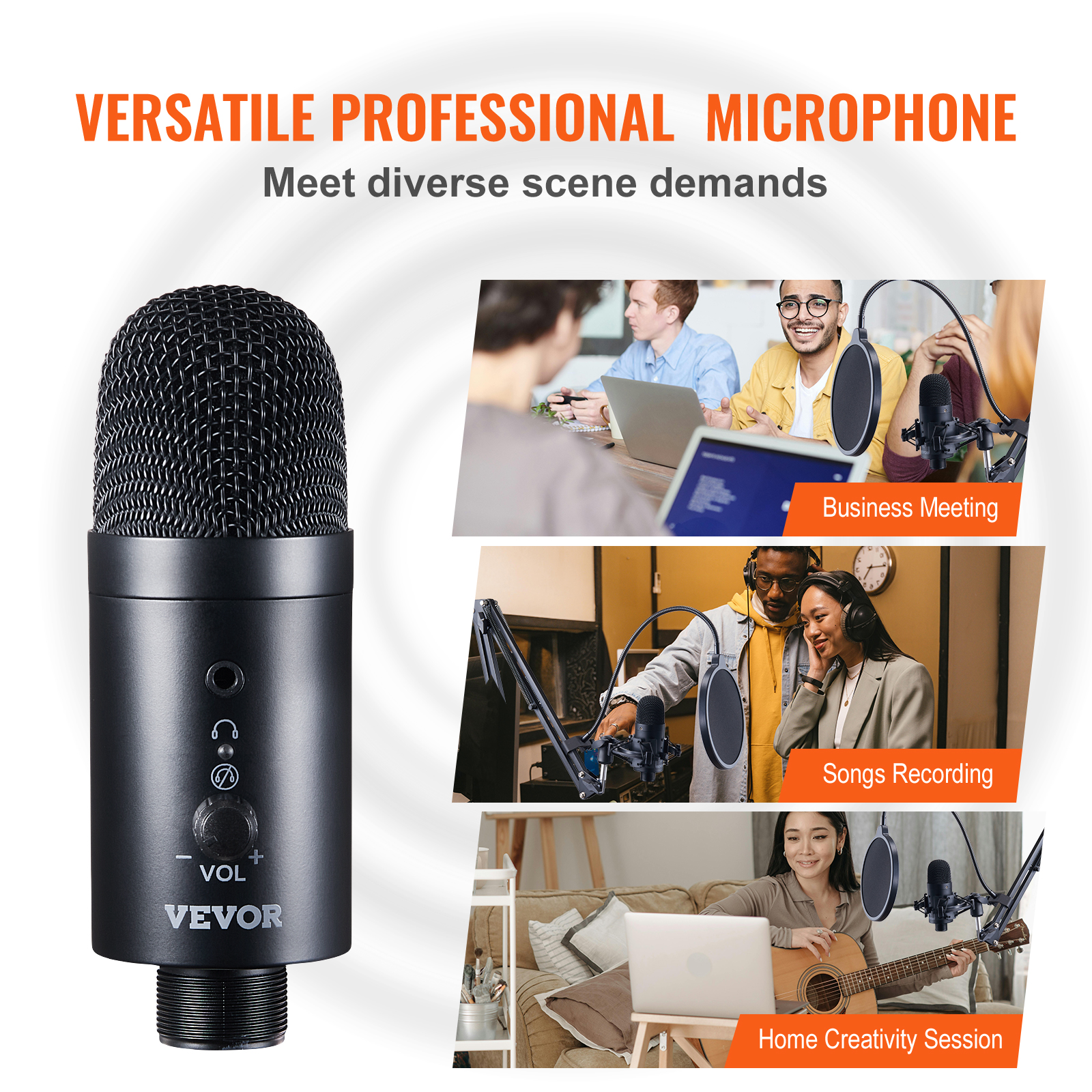 VEVOR Microphone Isolation Ball High-Density Foam with Dual-Layered Pop Filter - Picture 80 of 86
