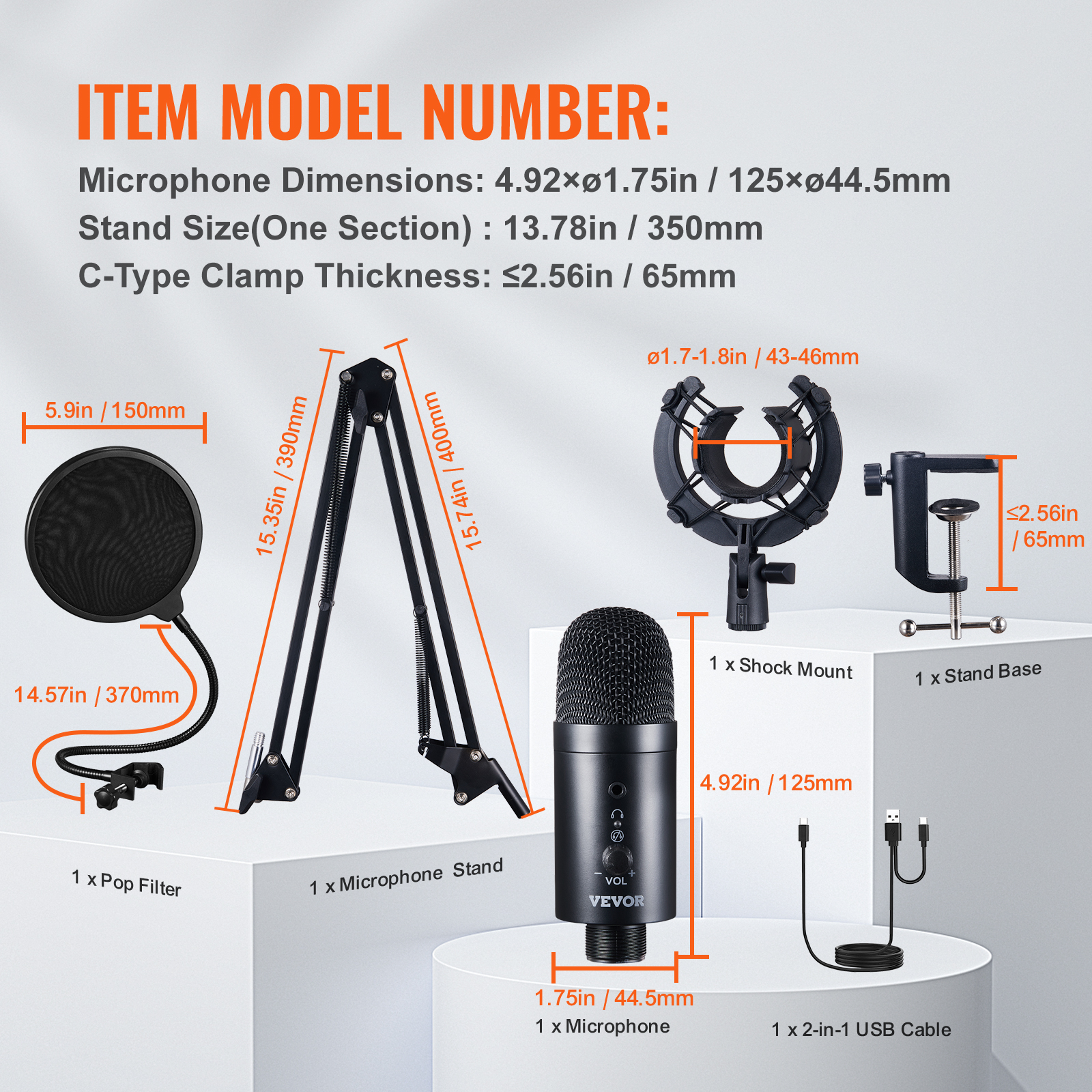 VEVOR Microphone Isolation Ball High-Density Foam with Dual-Layered Pop Filter - Picture 81 of 86