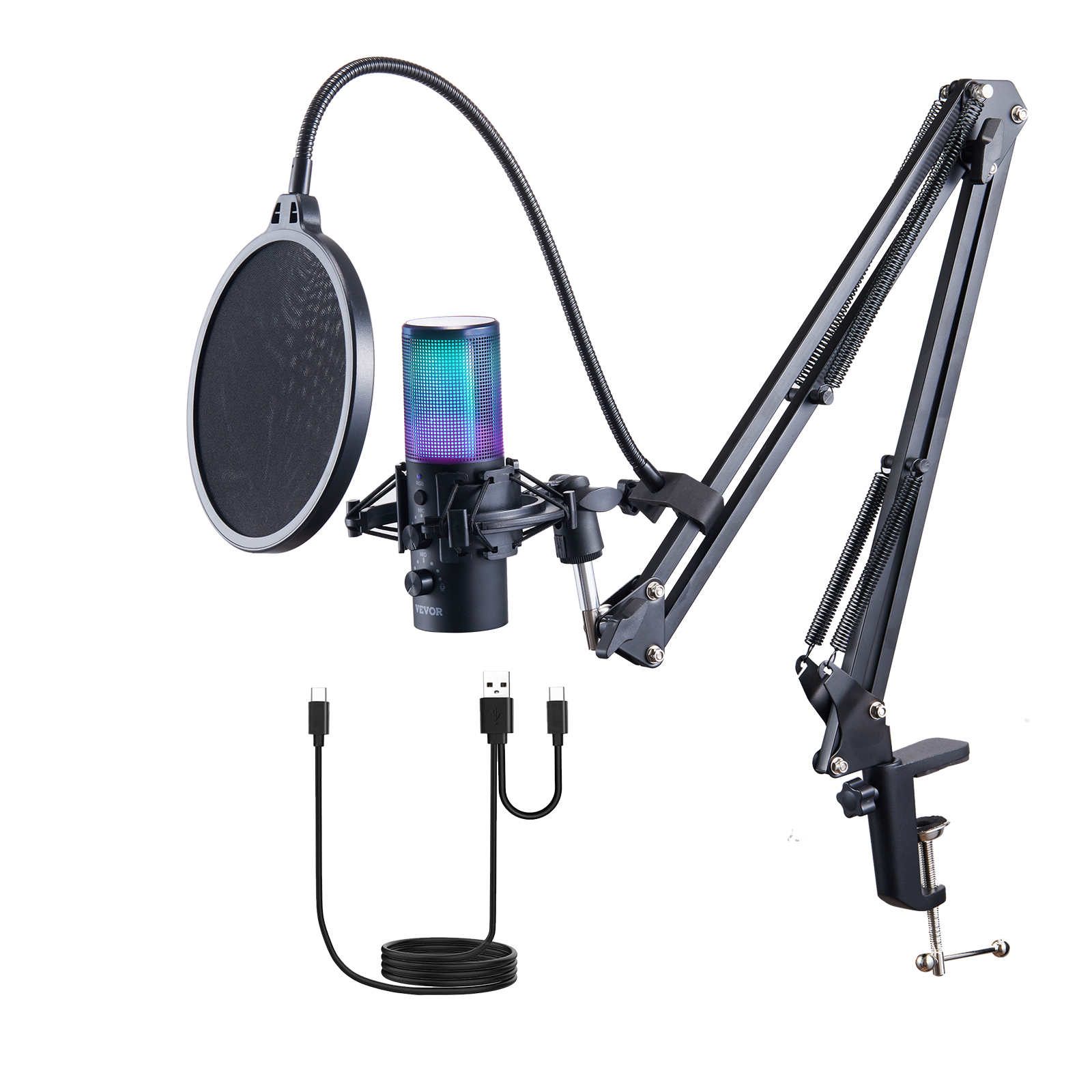 VEVOR Microphone Isolation Ball High-Density Foam with Dual-Layered Pop Filter - Picture 63 of 86