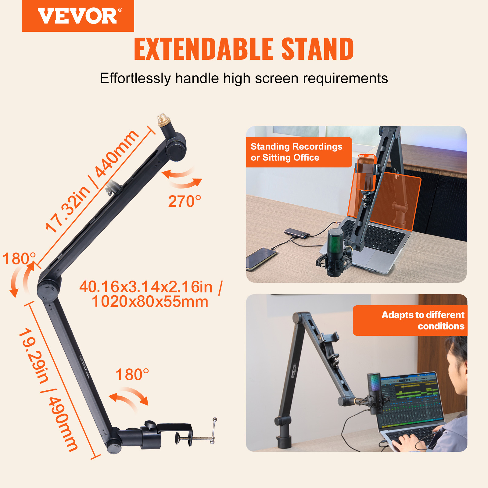 VEVOR Microphone Isolation Ball High-Density Foam with Dual-Layered Pop Filter - Picture 52 of 86