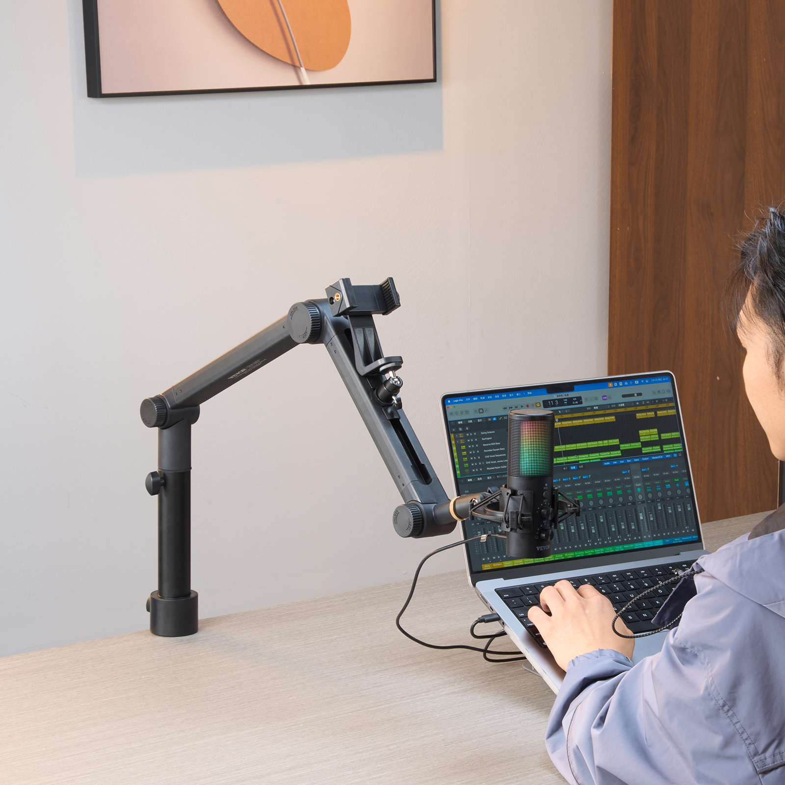 VEVOR Microphone Isolation Ball High-Density Foam with Dual-Layered Pop Filter - Picture 46 of 86
