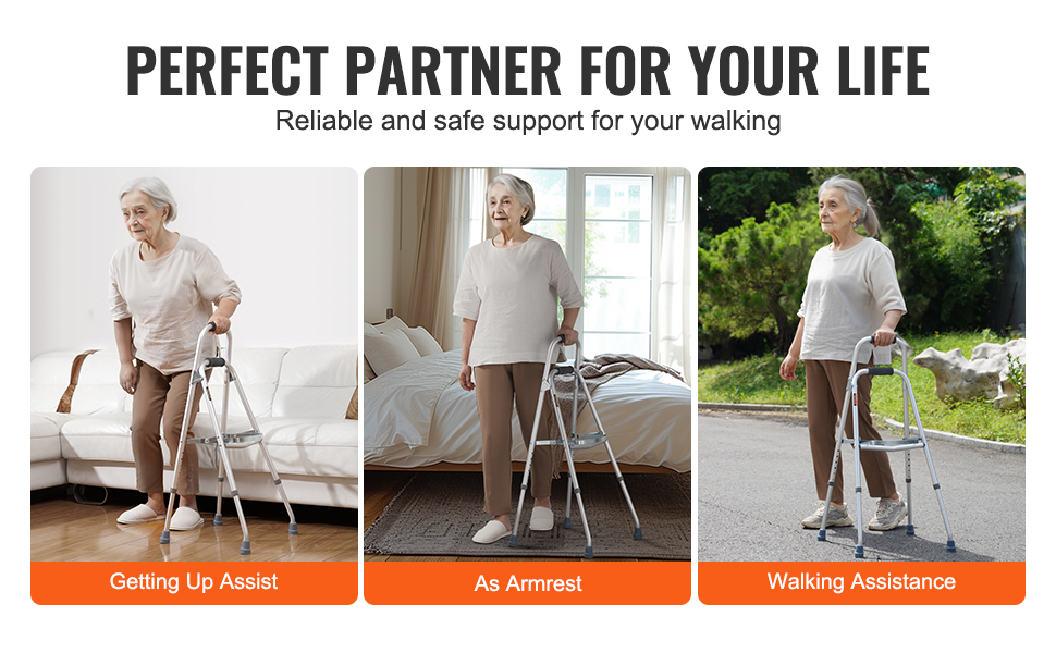 VEVOR Folding Hemi Walker One Arm Mobility Walker for Senior ...