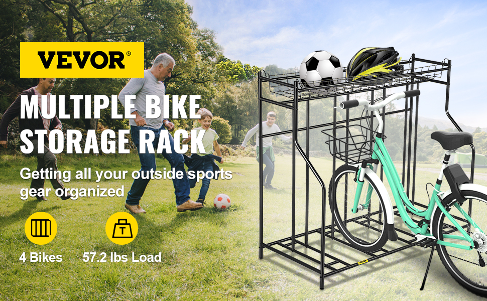 VEVOR Bike Stand Rack, Bicycle Floor Bike Rack, Widths Adjustable
