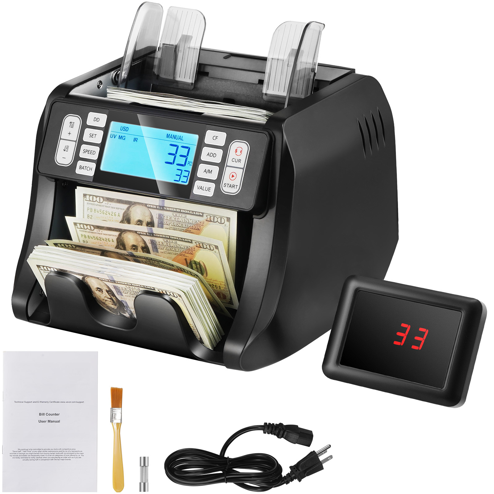 Money Counter Machine Bill Counter with UV MG IR DD Counterfeit Detection - Picture 15 of 38