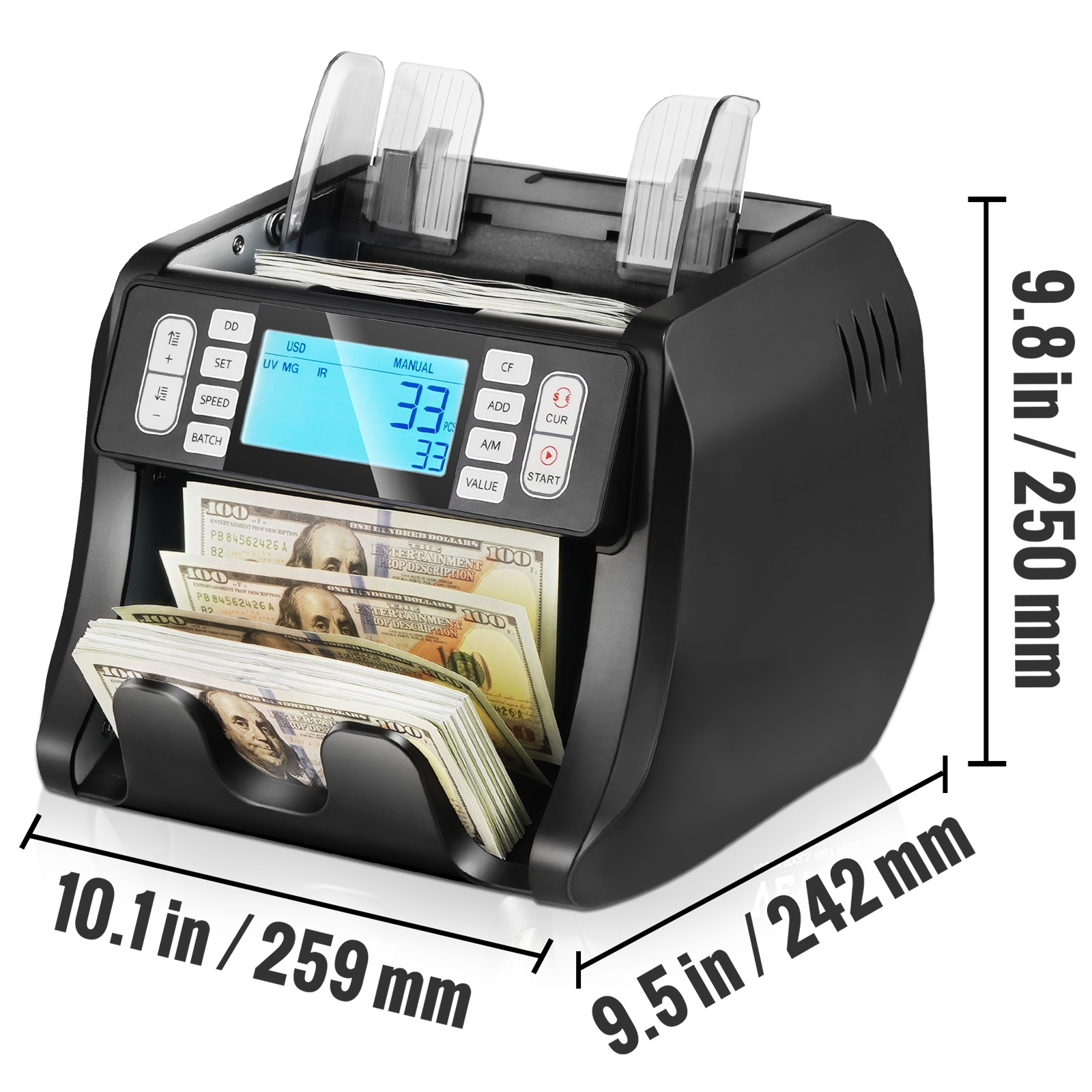 Money Counter Machine Bill Counter with UV MG IR DD Counterfeit Detection - Picture 22 of 38