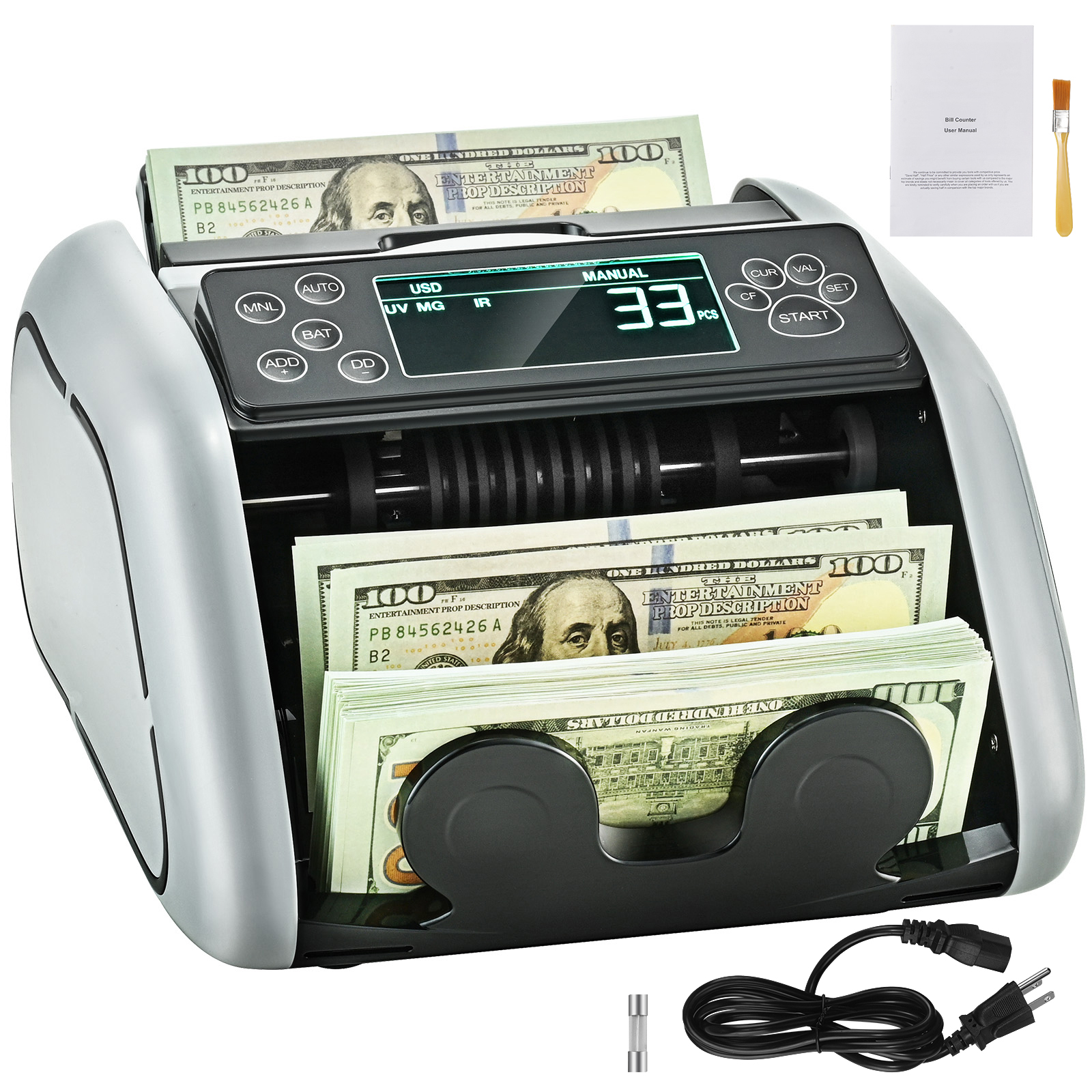 Money Counter Machine Bill Counter with UV MG IR DD Counterfeit Detection - Picture 14 of 38