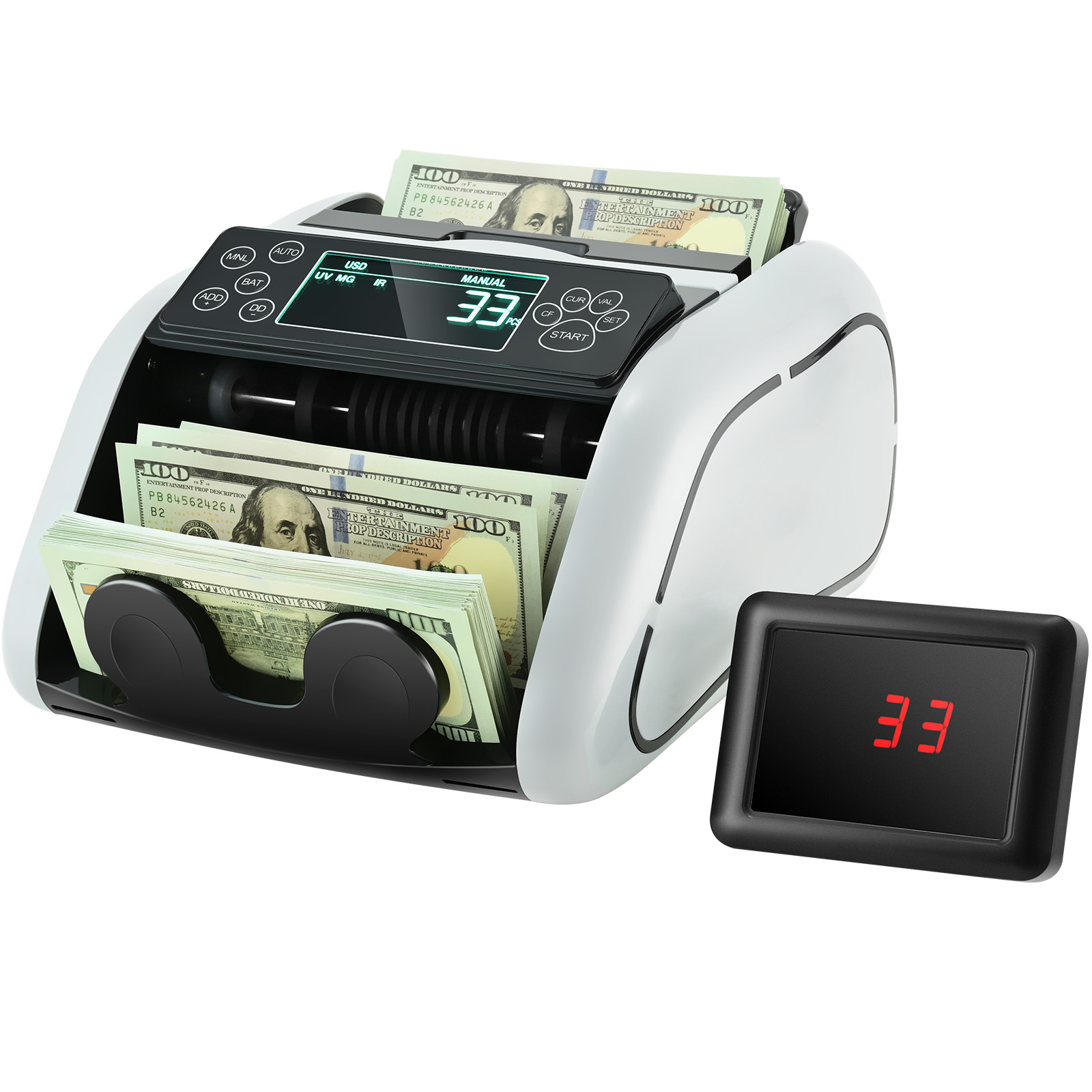 Money Counter Machine Bill Counter with UV MG IR DD Counterfeit Detection - Picture 13 of 38