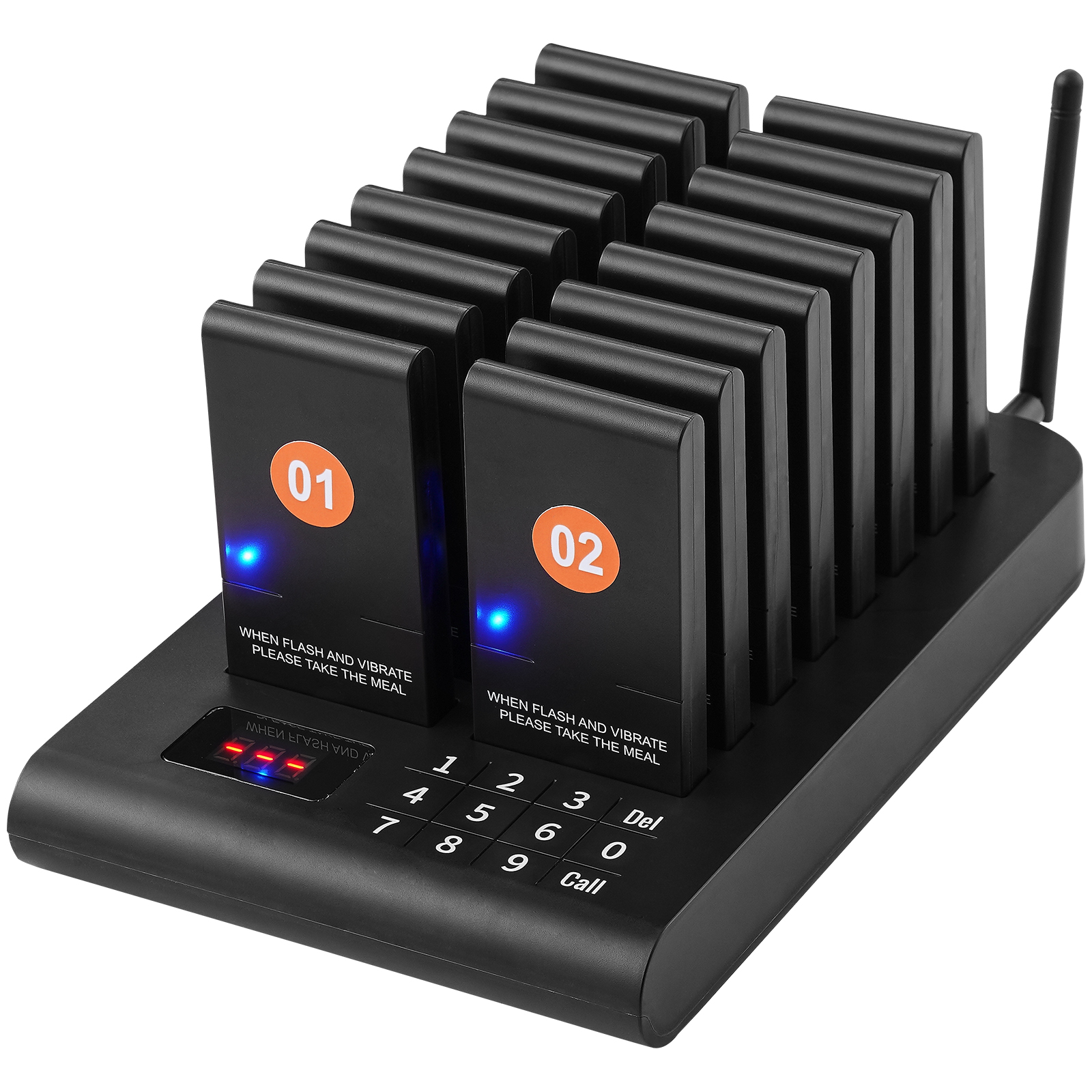 VEVOR Kabelloses Pager-System 10/20/16/24 Gäste-Warteschlangenrufe - Afbeelding 27 van 74