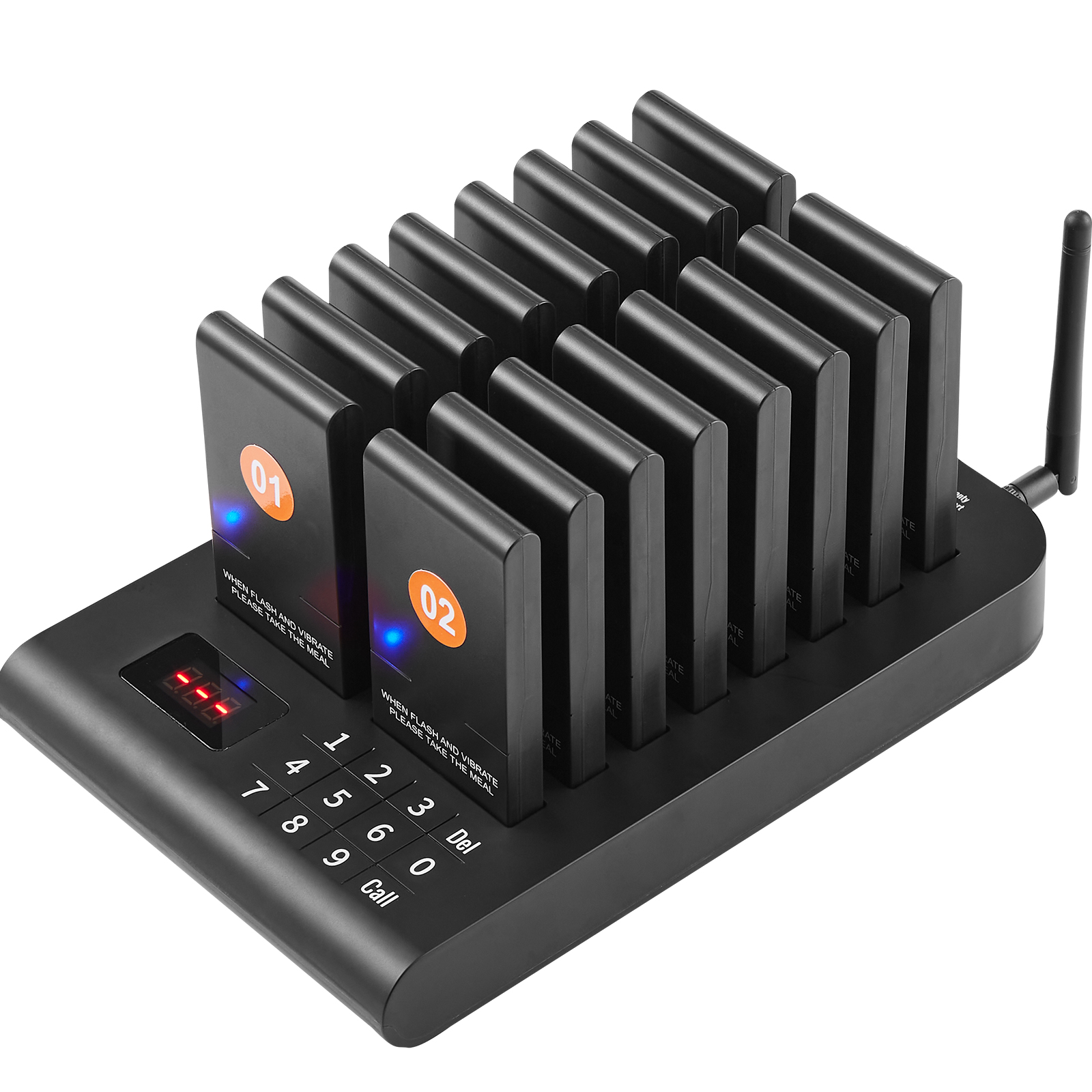 VEVOR Kabelloses Pager-System 10/20/16/24 Gäste-Warteschlangenrufe - Afbeelding 36 van 74