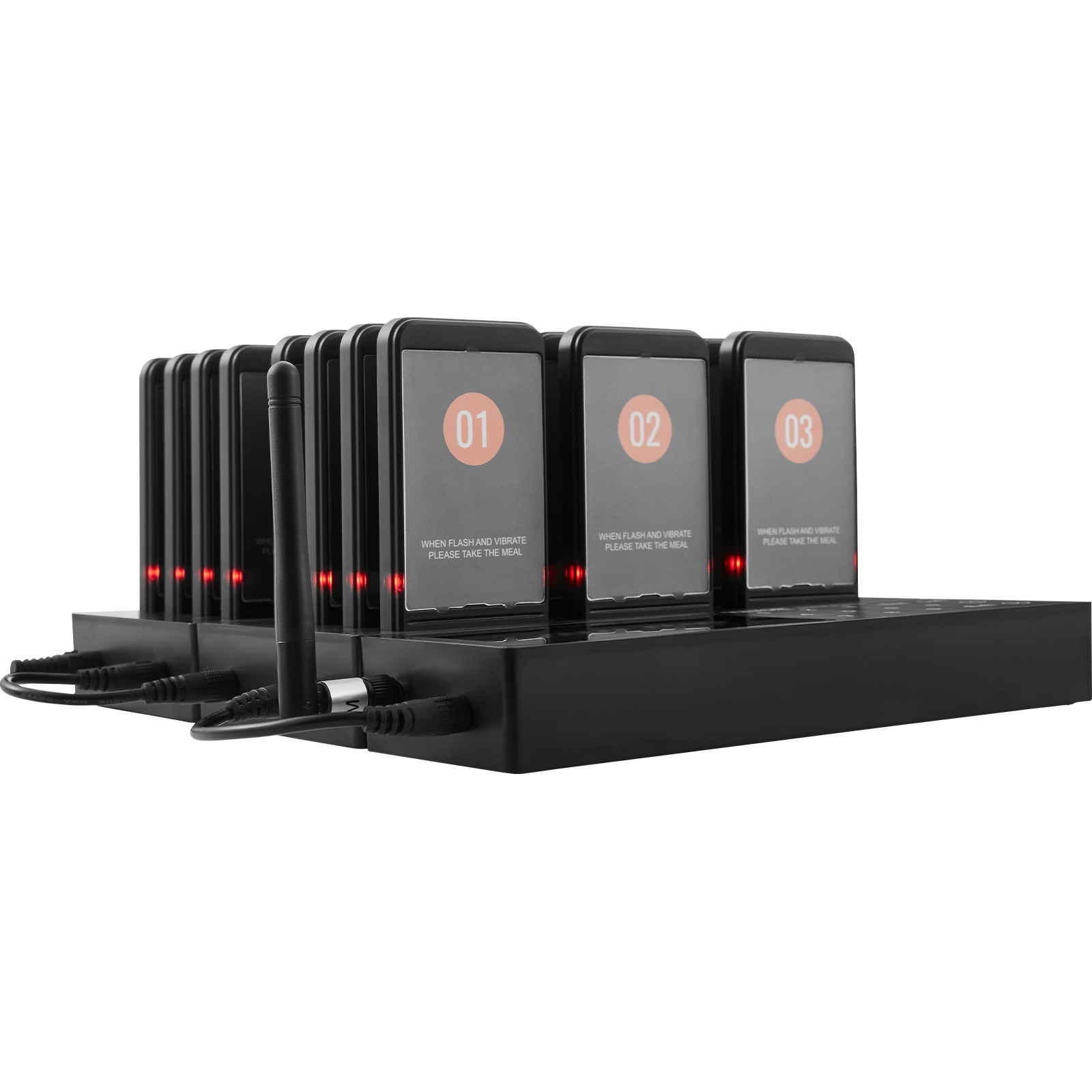 VEVOR Kabelloses Pager-System 10/20/16/24 Gäste-Warteschlangenrufe - Afbeelding 74 van 74