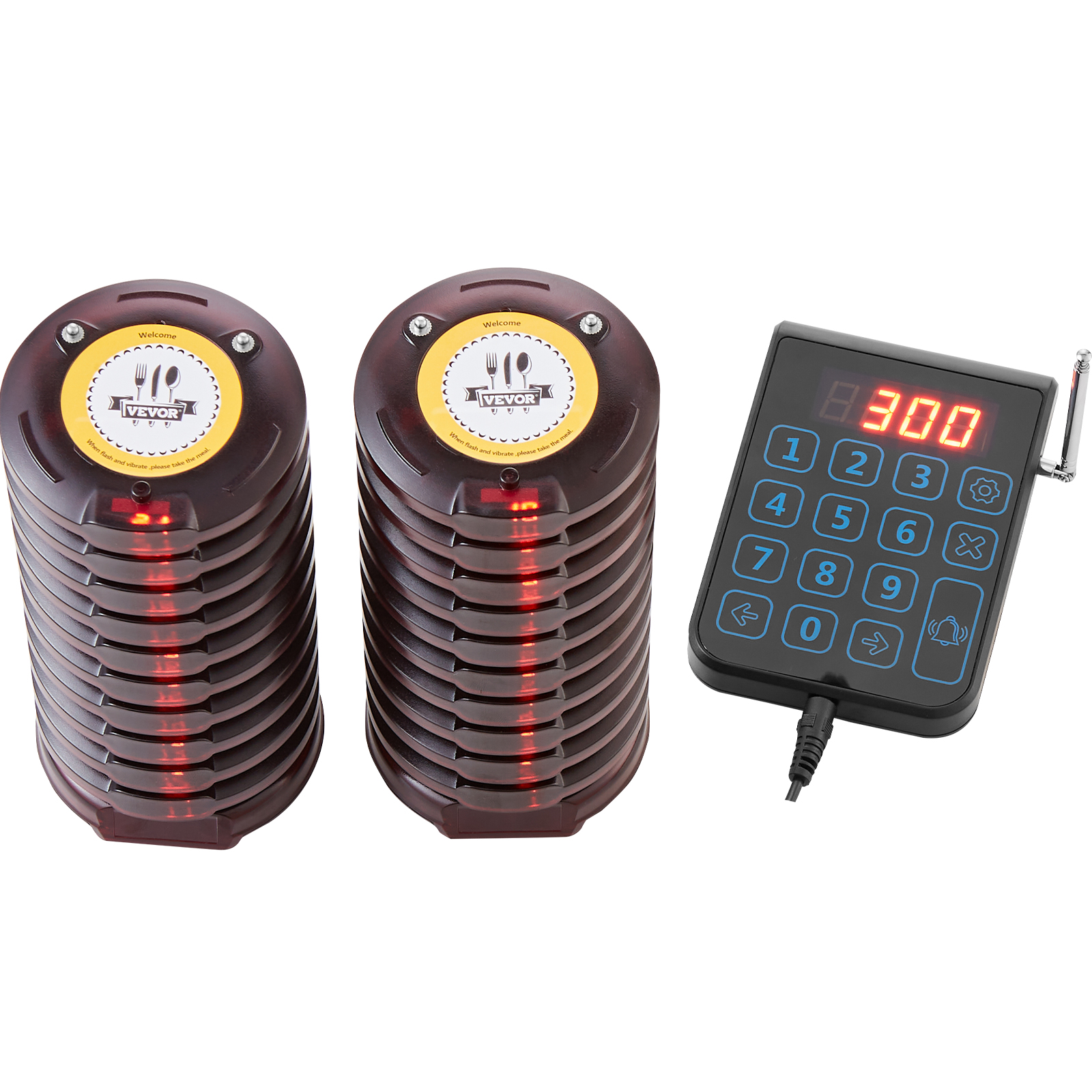 VEVOR Kabelloses Pager-System 10/20/16/24 Gäste-Warteschlangenrufe - Afbeelding 24 van 74
