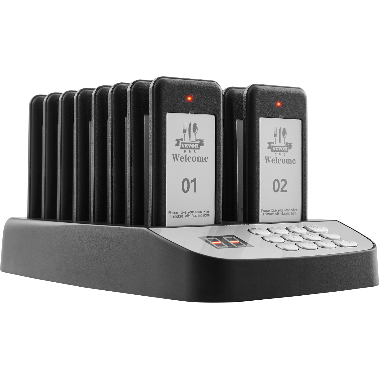 VEVOR Kabelloses Pager-System 10/20/16/24 Gäste-Warteschlangenrufe - Afbeelding 50 van 74