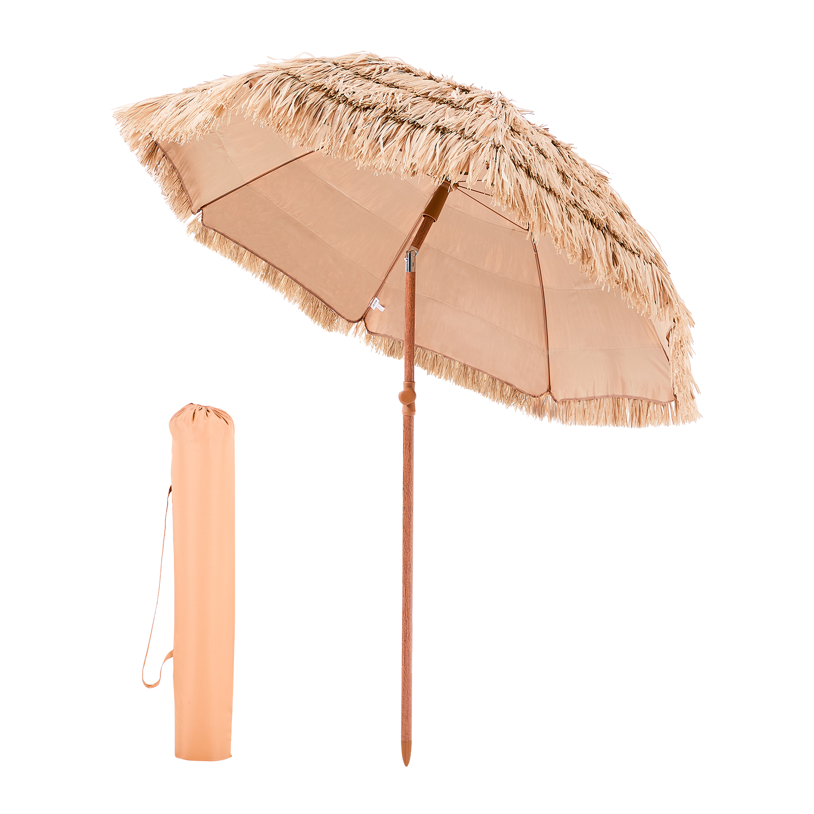 Tiki Umbrella Thatched Patio 6ft 6.5ft 8ft 9ft Poolside Sun Beach Hula Umbrella