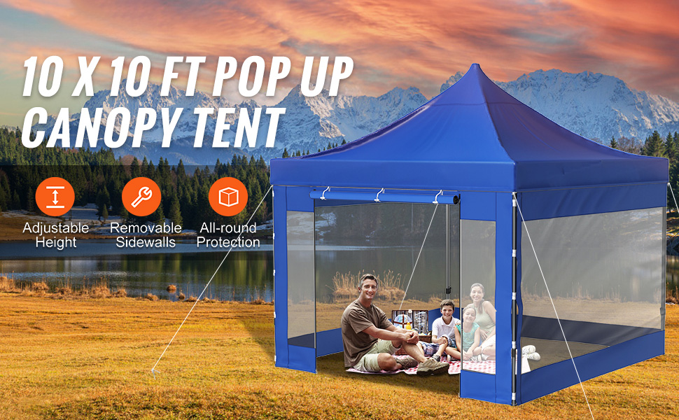 Faltpavillon 3x3m Gartenzelt Pavillon PVC Partyzelt Zelt faltbar Blau