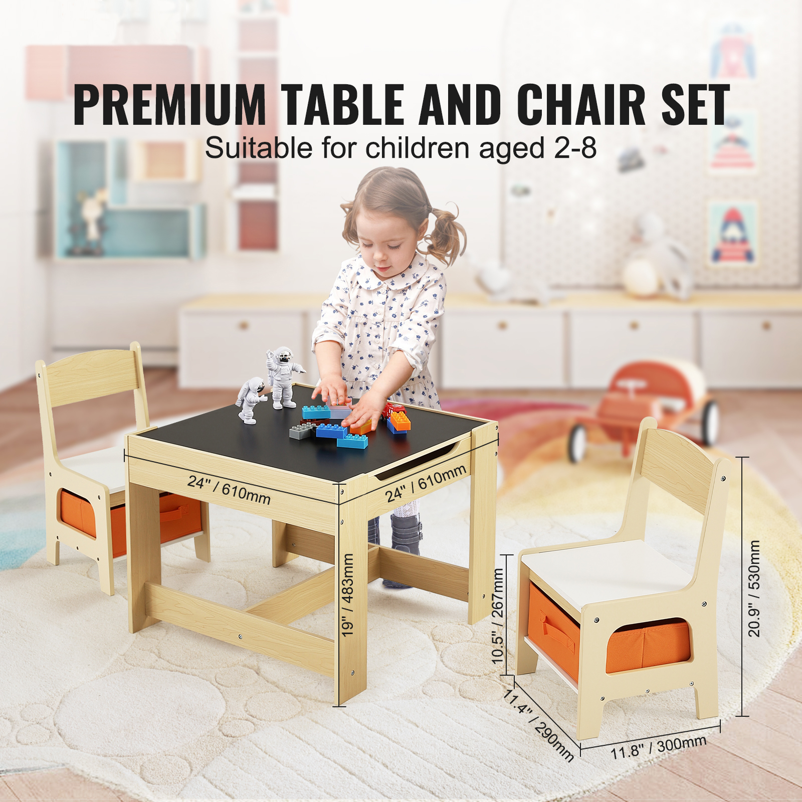 Kids Table and 2/4 Chairs/Bench Set Wooden/Toddler/Height Adjustable Craft - Picture 28 of 62