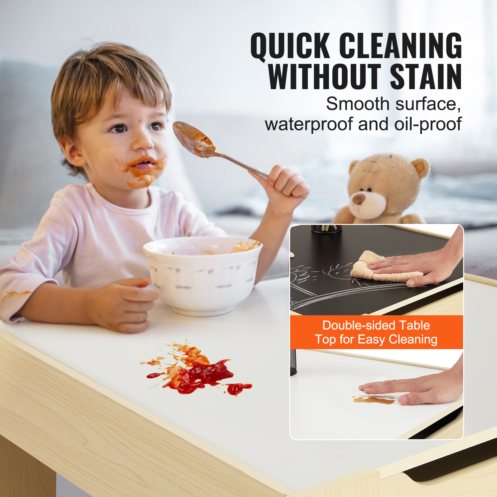 Uimoso Kids Table & 2/4 Chairs/Bench Set Wooden/Toddler/Height Adjustable Craft - Picture 29 of 61