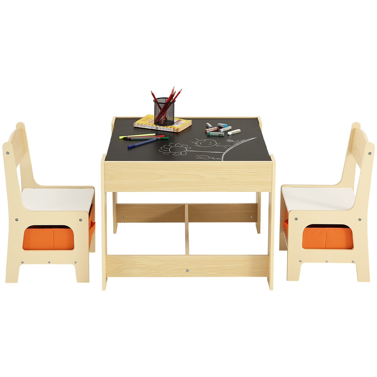 Uimoso Kids Table & 2/4 Chairs/Bench Set Wooden/Toddler/Height Adjustable Craft - Picture 35 of 61