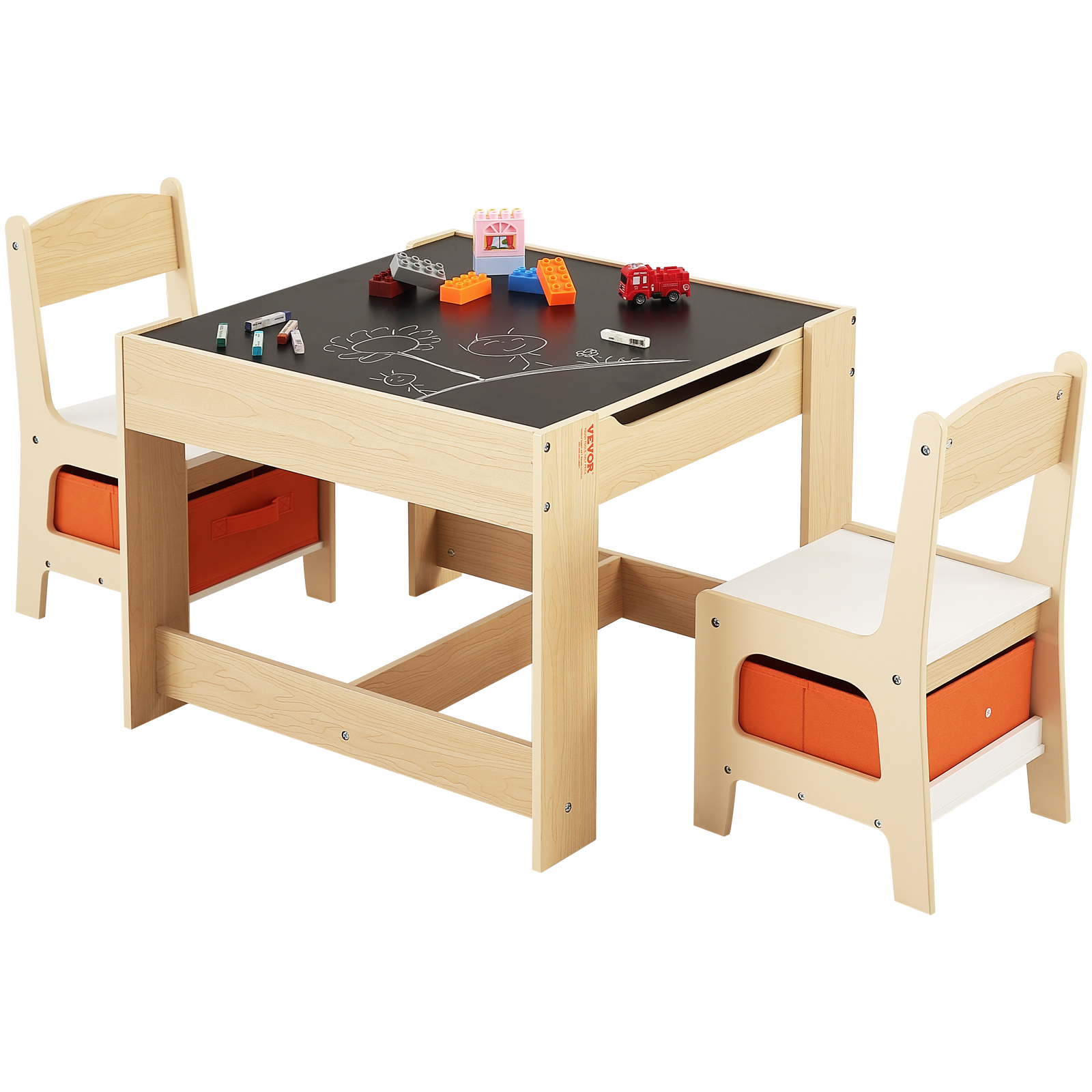 Kids Table and 2/4 Chairs/Bench Set Wooden/Toddler/Height Adjustable Craft - Picture 37 of 62