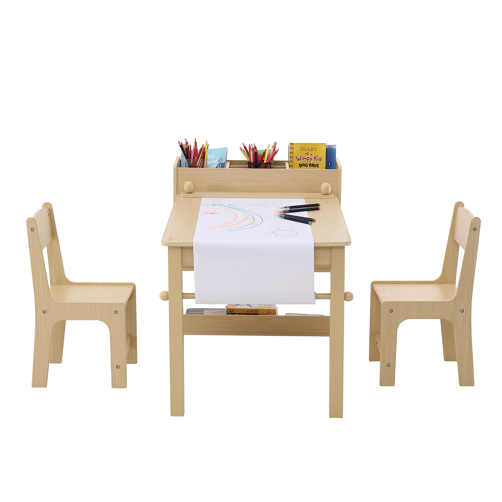 Kids Table and 2/4 Chairs/Bench Set Wooden/Toddler/Height Adjustable Craft - Picture 50 of 62