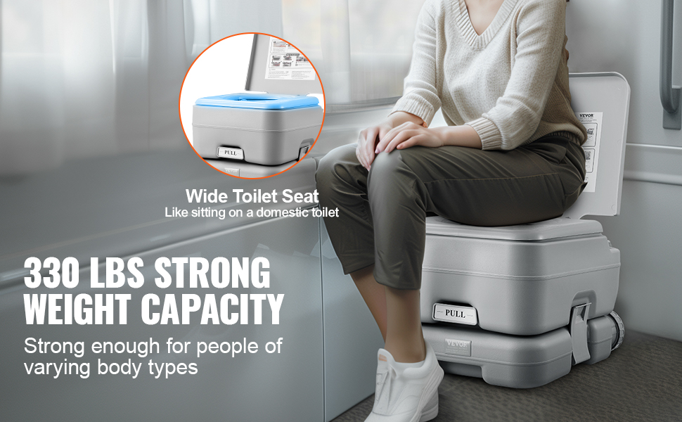 thumbnail image 2 of Portable Travel Flush Toilet 3.2 Gal Camping Commode For Outdoor Indoor Use 2 of 5