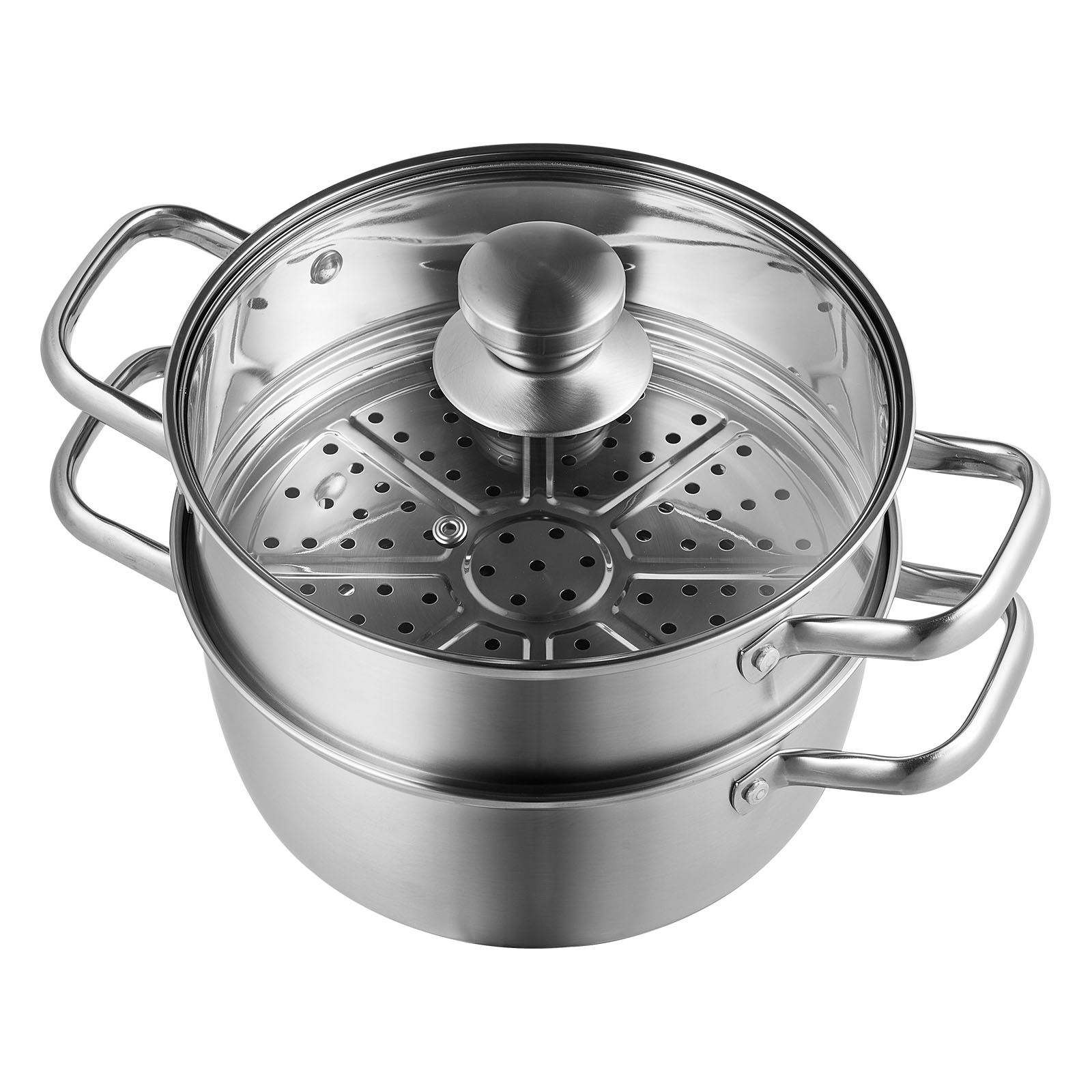 VEVOR Steamer Pot Cooking Pot with 3QT Stock Pot & Vegetable Steamer - Imagen 22 de 46