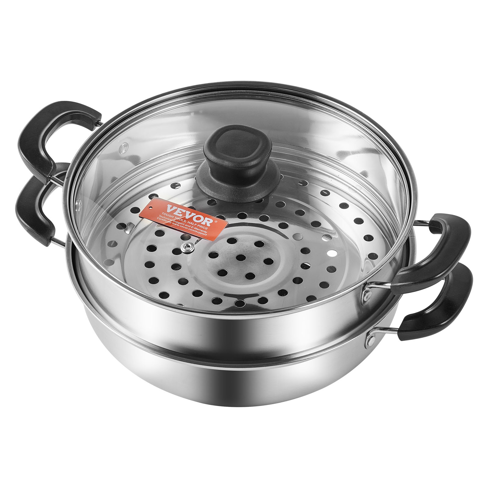 VEVOR Steamer Pot Cooking Pot with 3QT Stock Pot & Vegetable Steamer - Imagen 34 de 46
