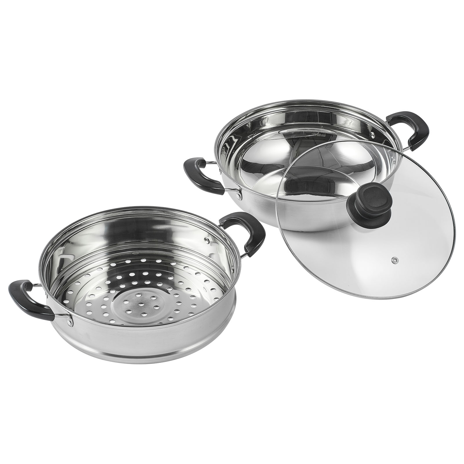 VEVOR Steamer Pot Cooking Pot with 3QT Stock Pot & Vegetable Steamer - Imagen 35 de 46