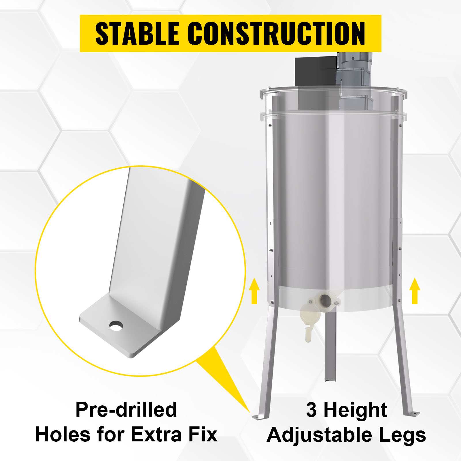 VEVOR Electric Honey Extractor, 4 or 8 Frame Beekeeping Extraction