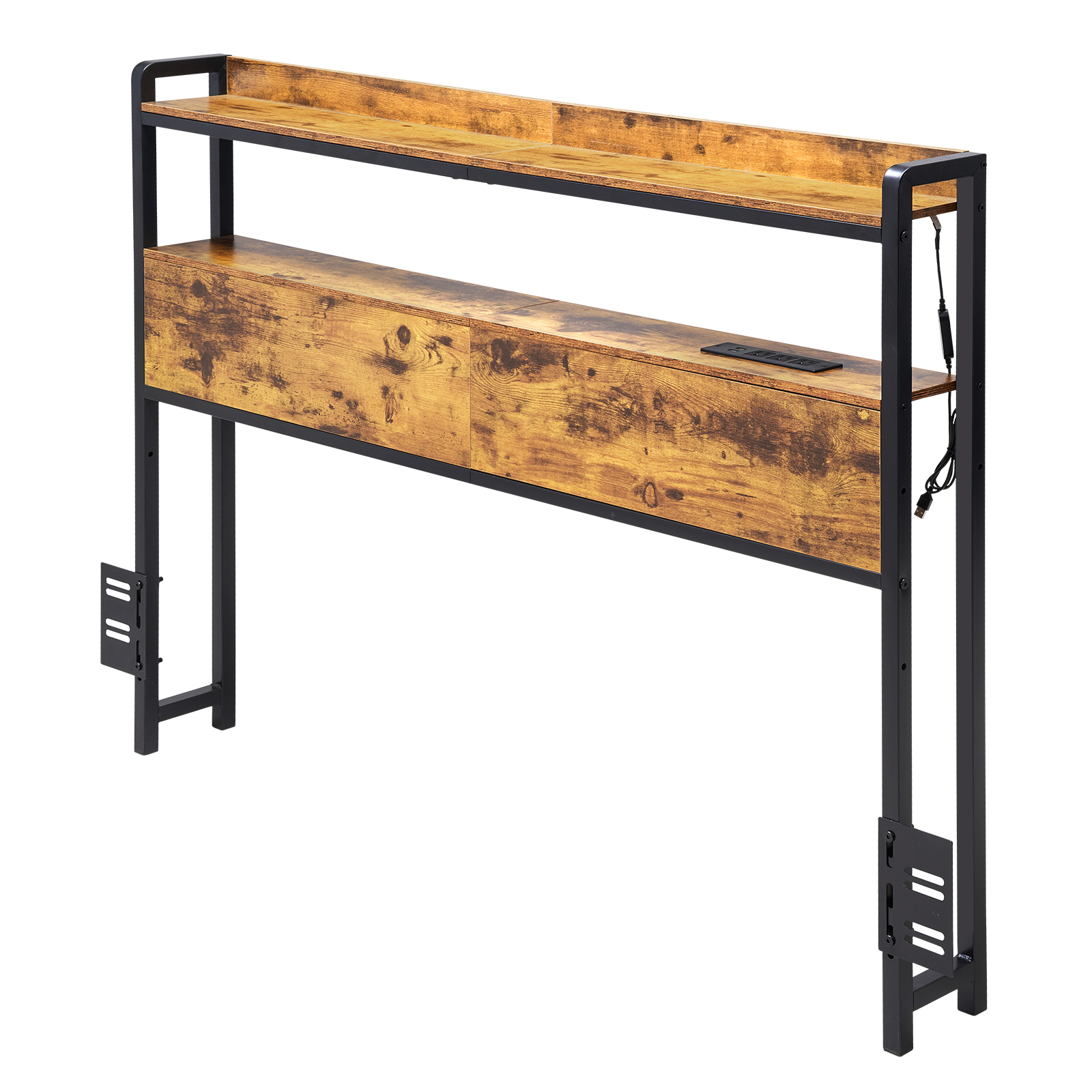 Uimoso Headboard Bed Head Board with 2 Shelves & LED Light - Picture 12 of 50