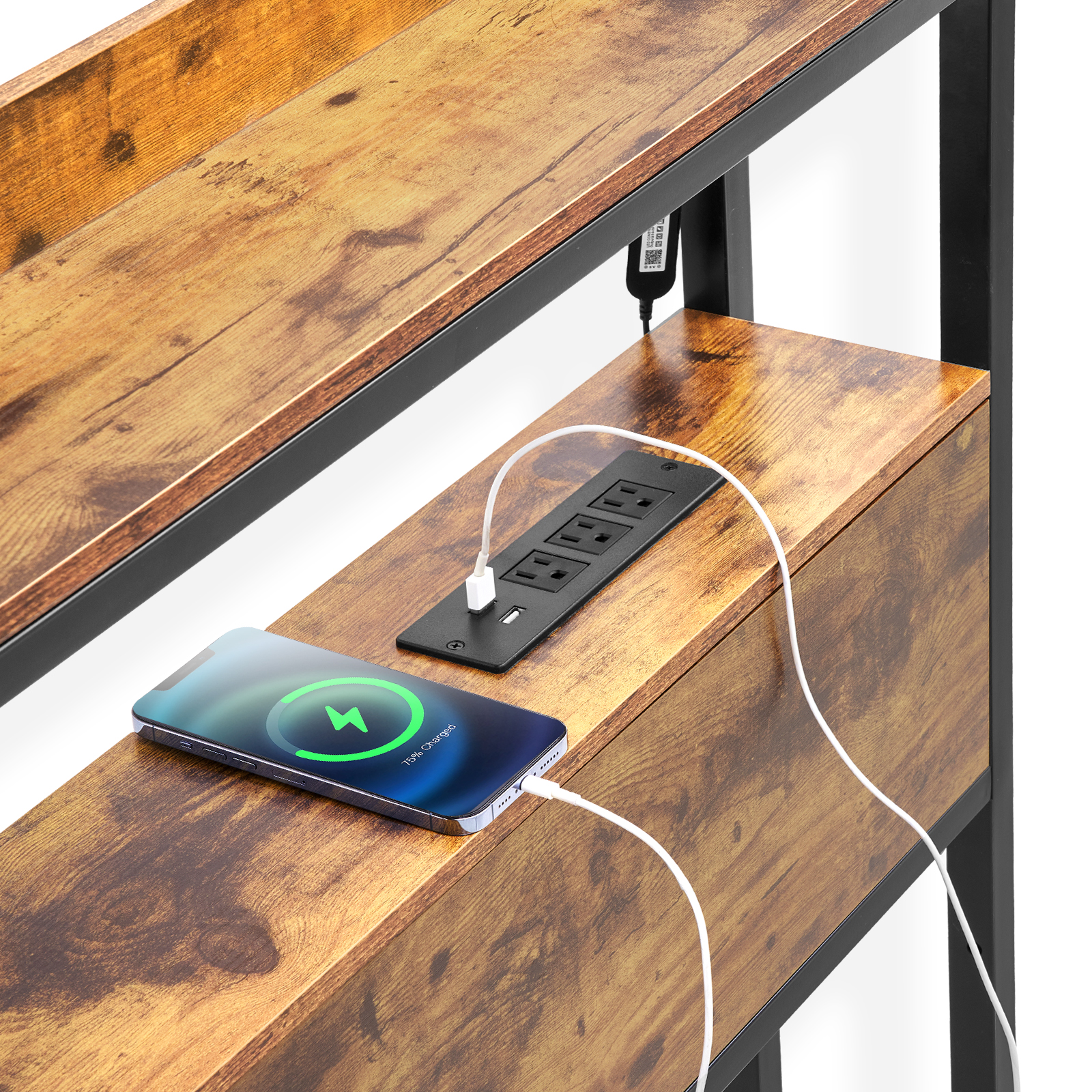 Uimoso Headboard Bed Head Board with 2 Shelves & LED Light - Picture 14 of 50