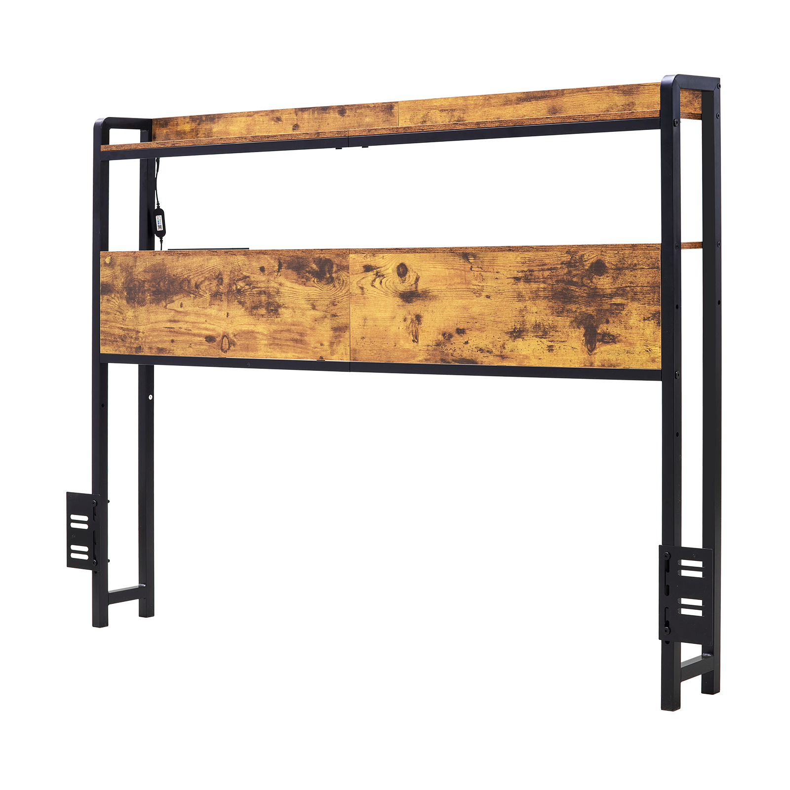 Uimoso Headboard Bed Head Board with 2 Shelves & LED Light - Picture 11 of 50