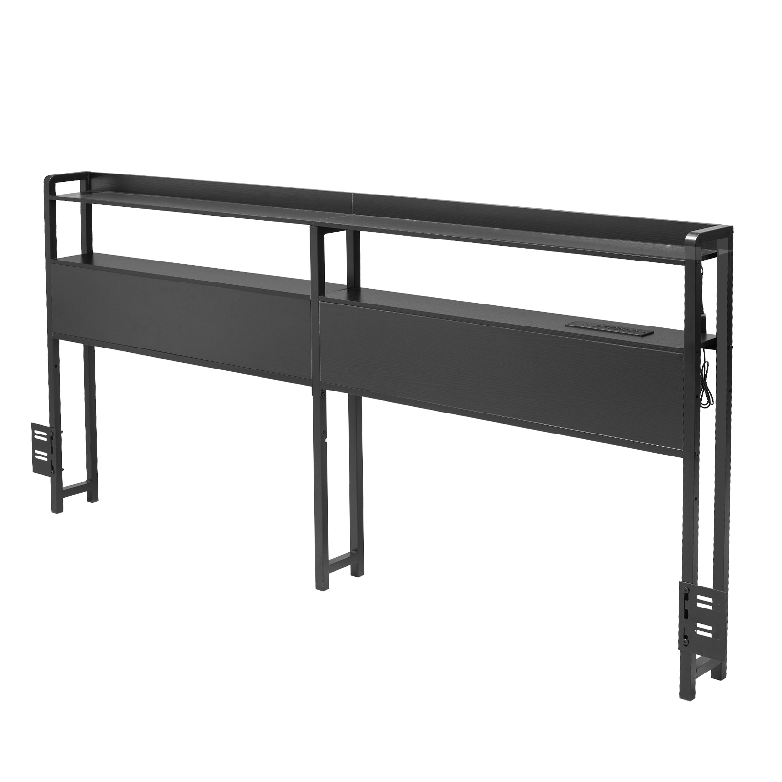 Uimoso Headboard Bed Head Board with 2 Shelves & LED Light - Picture 25 of 50