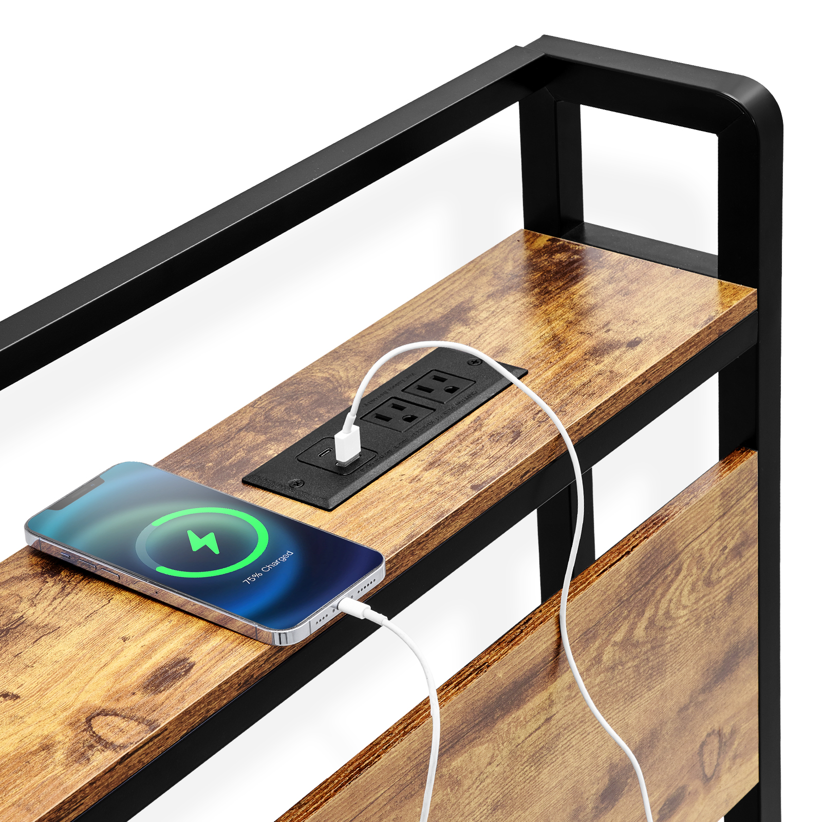 Uimoso Headboard Bed Head Board with 2 Shelves & LED Light - Picture 50 of 50