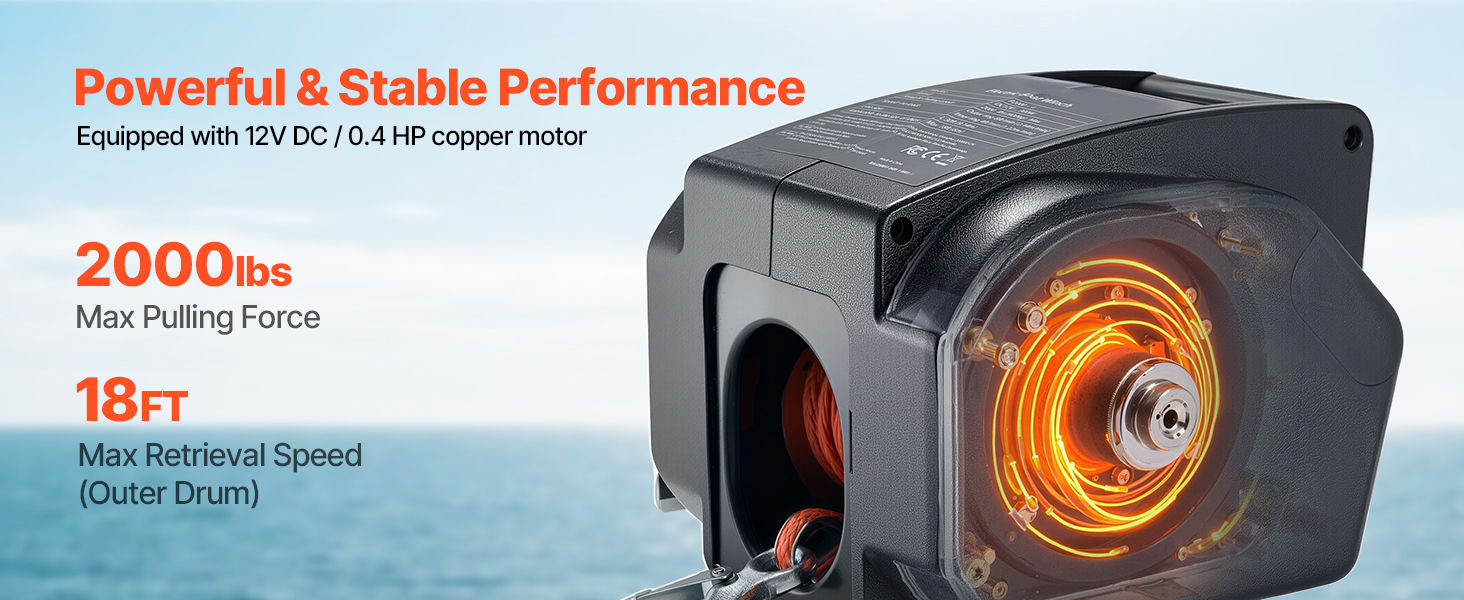 Electric Trailer Winch A100 2.2w