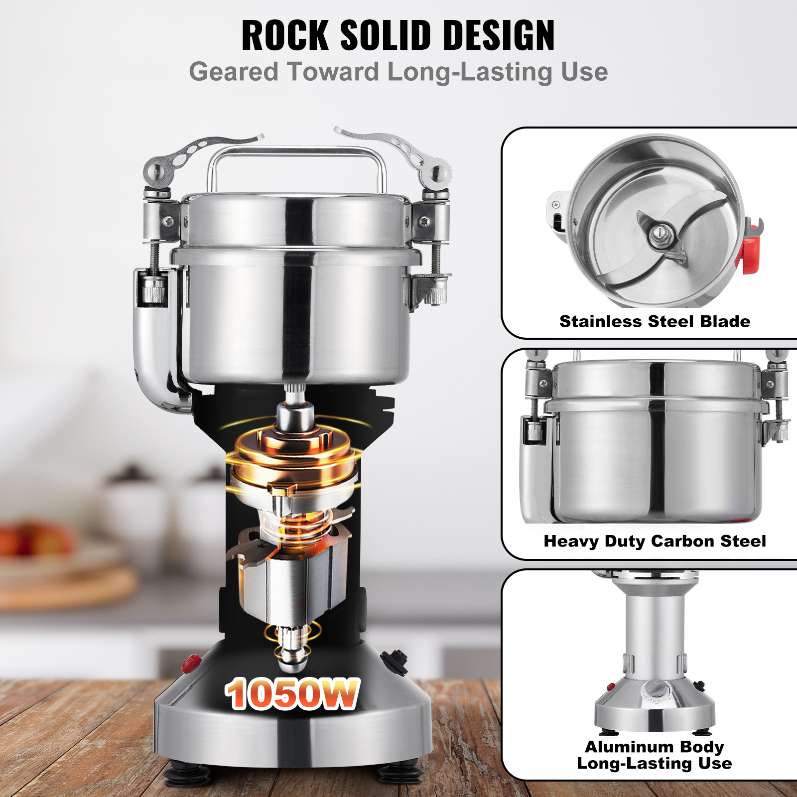 VEVOR Commercial Spice Grinder Electric Grain Mill Grinder 2500g/1000g/700g/300g eBay