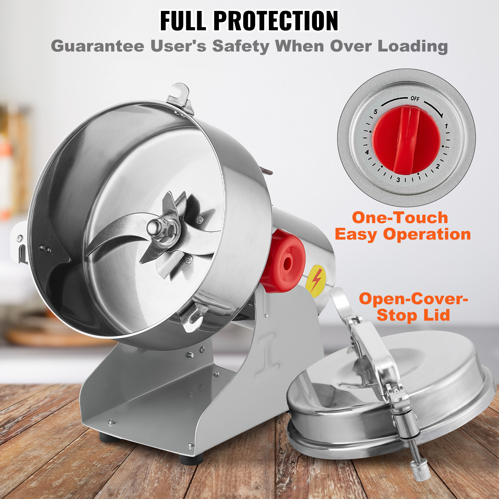 150-2500g Commercial Spice Grinder Electric Grain Mill Grinder High Speed - Picture 103 of 170