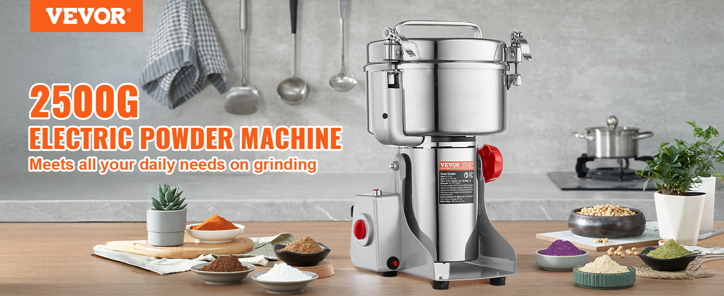 Moulin à Grains électrique OKF – Broyeur Grande Vitesse En Acier Inoxydable