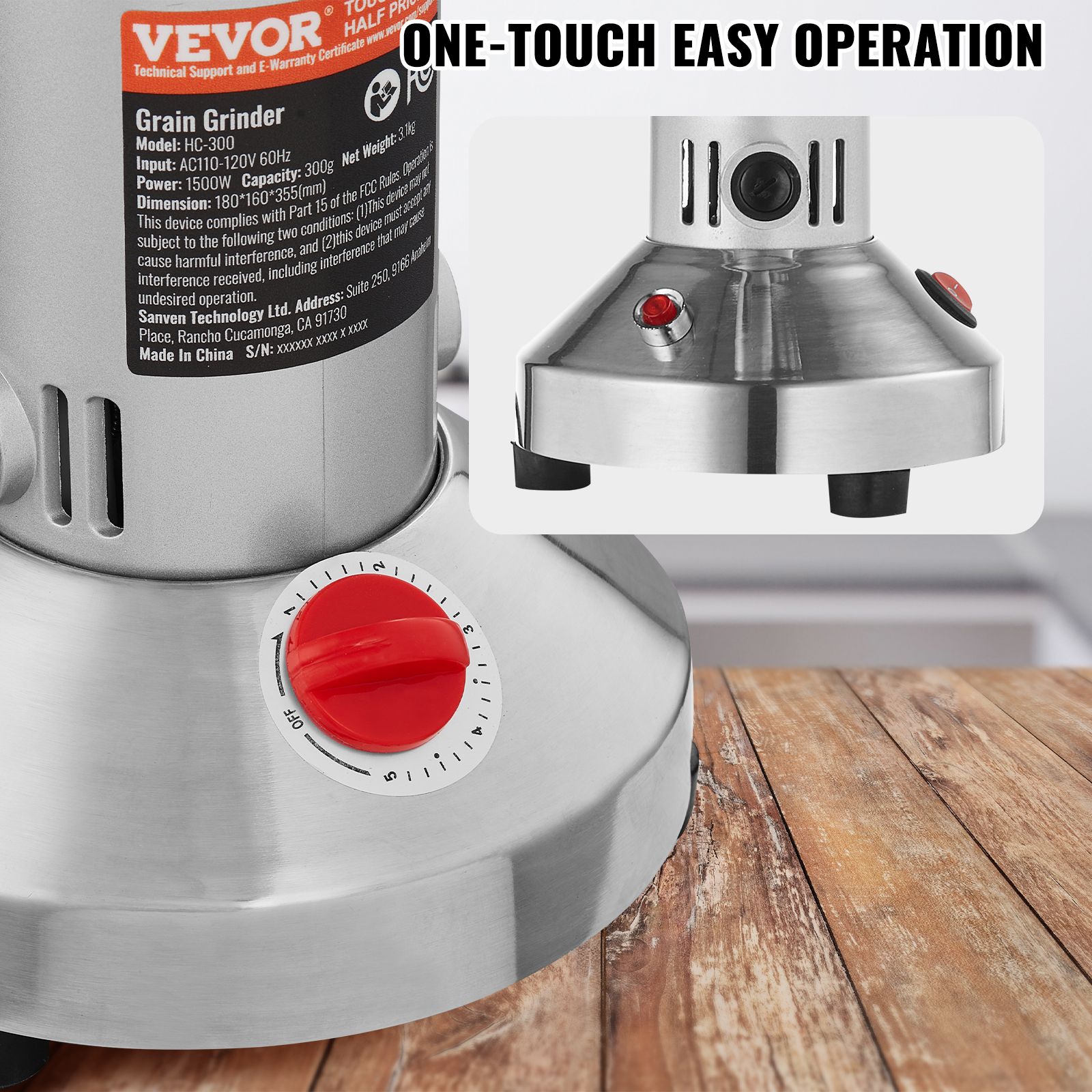 150-2500g Commercial Spice Grinder Electric Grain Mill Grinder High Speed - Picture 19 of 170