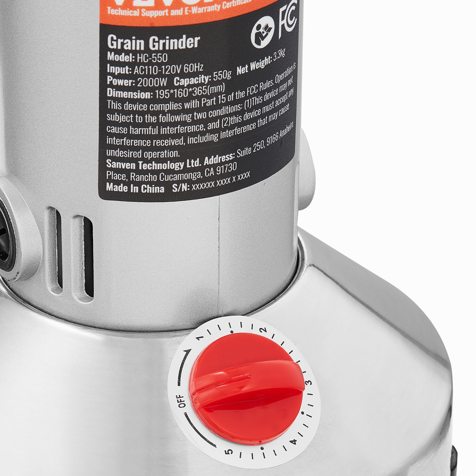 150-2500g Commercial Spice Grinder Electric Grain Mill Grinder High Speed - Picture 37 of 170