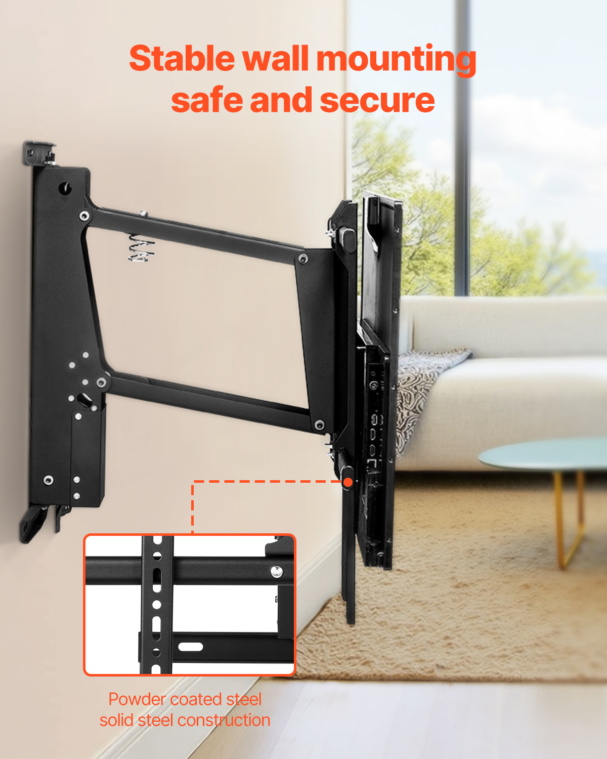 Motorized Ceiling/Wall Mount/Lift TV Mount for 32-55/65/70in Screen Adjustable - Picture 15 of 81