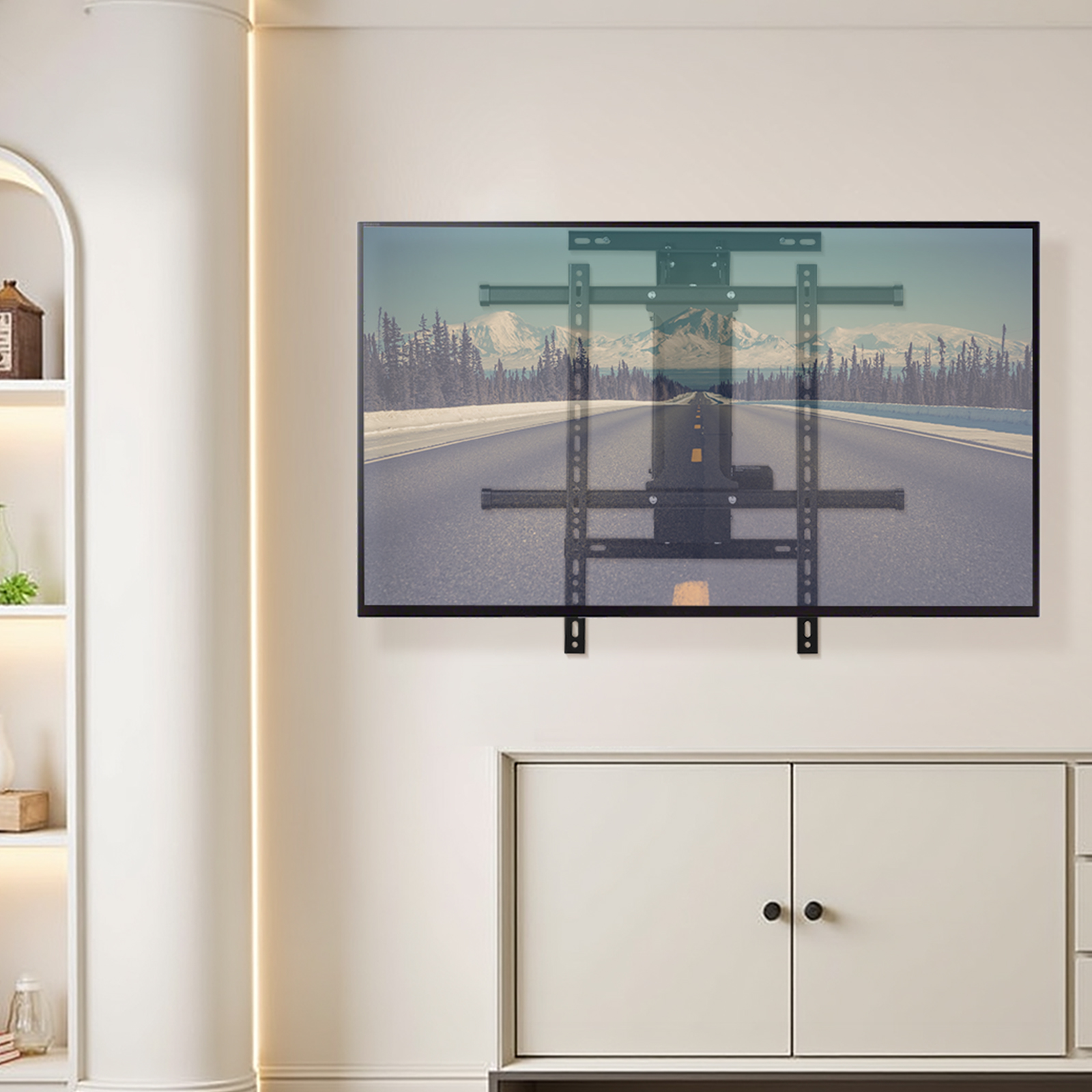 Motorized Ceiling/Wall Mount/Lift TV Mount for 32-55/65/70in Screen Adjustable - Picture 19 of 81
