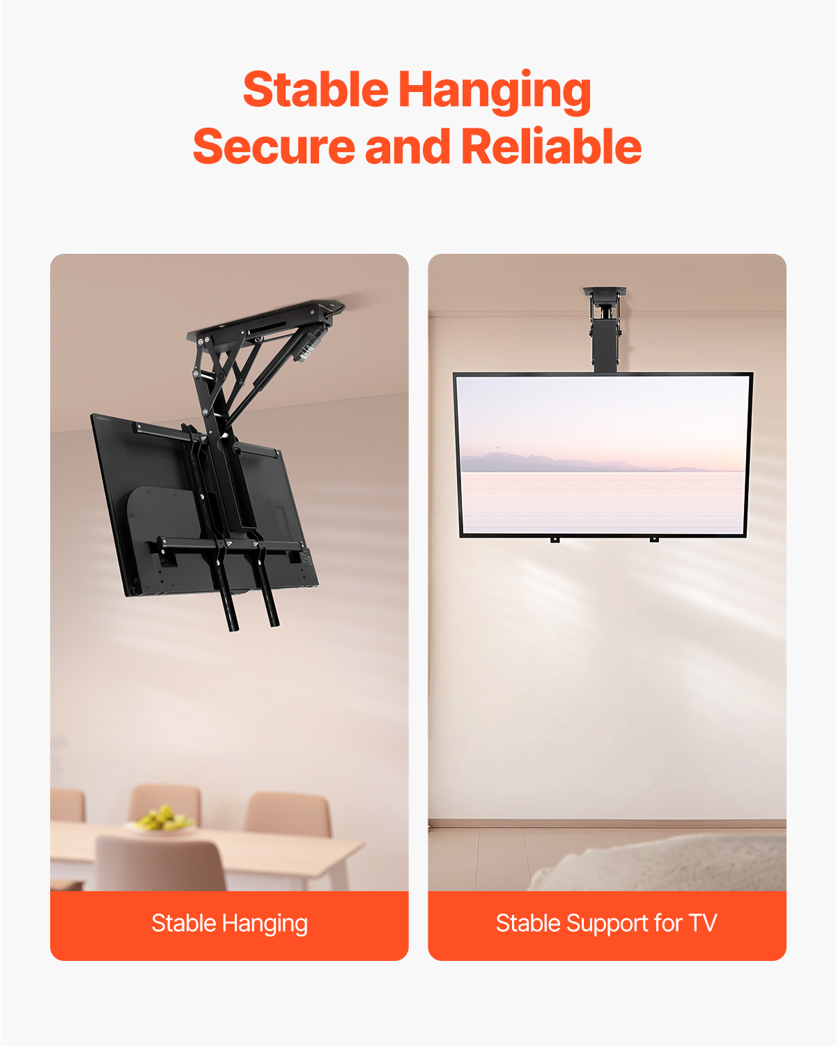 Motorized Ceiling/Wall Mount/Lift TV Mount for 32-55/65/70in Screen Adjustable - Picture 27 of 81