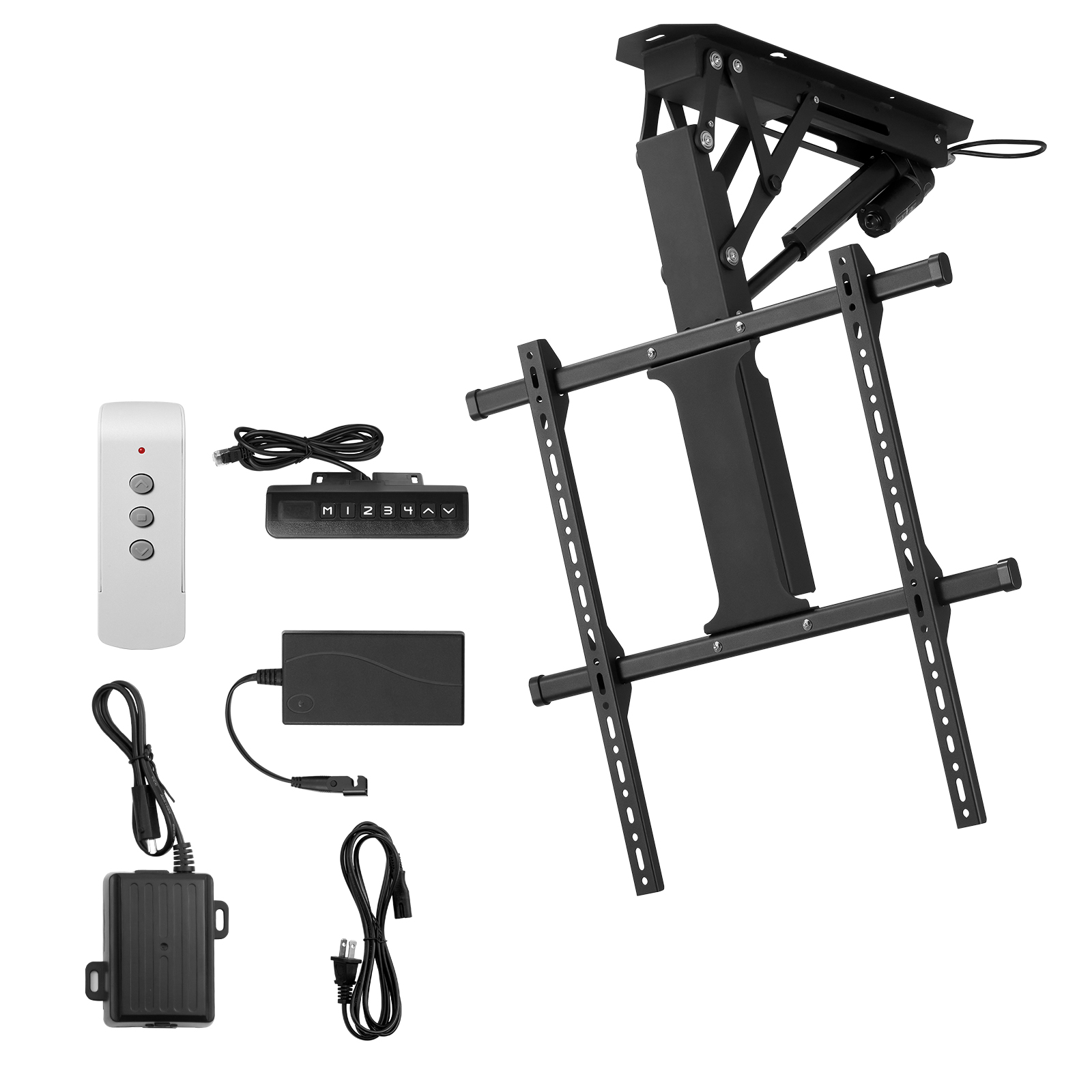 Motorized Ceiling/Wall Mount/Lift TV Mount for 32-55/65/70in Screen Adjustable - Picture 31 of 81