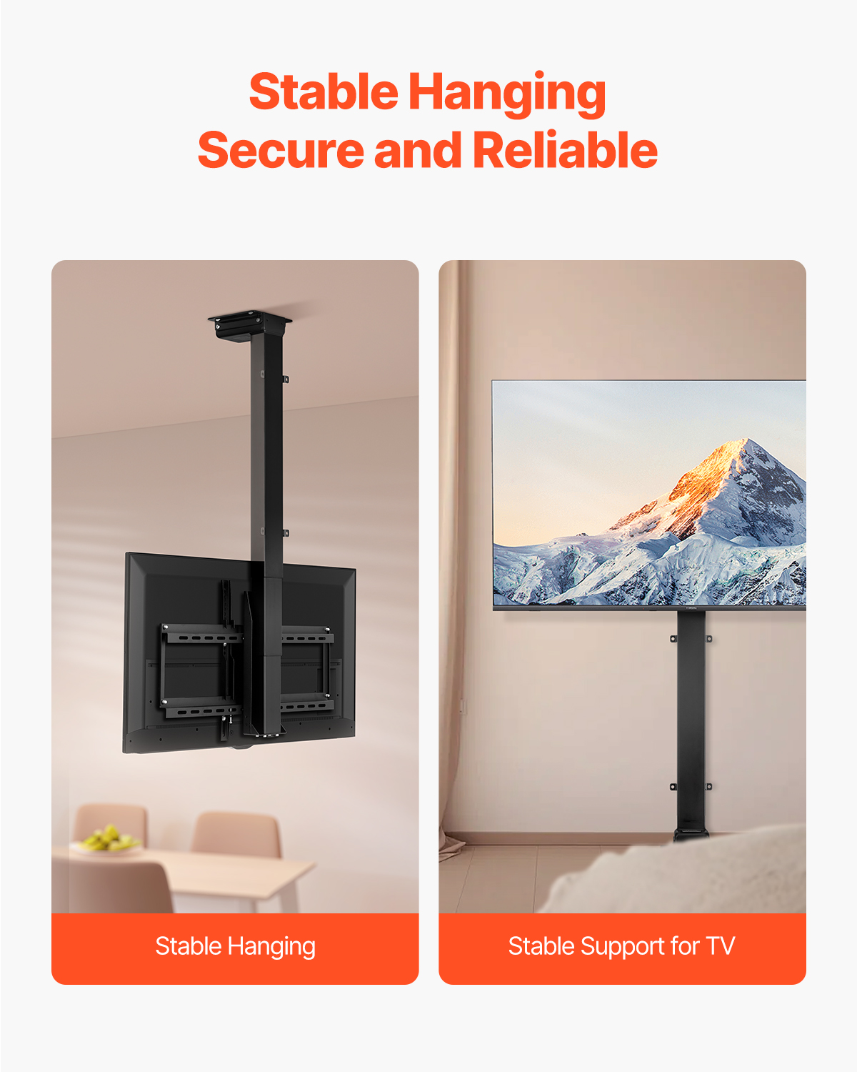 Motorized Ceiling/Wall Mount/Lift TV Mount for 32-55/65/70in Screen Adjustable - Picture 62 of 81