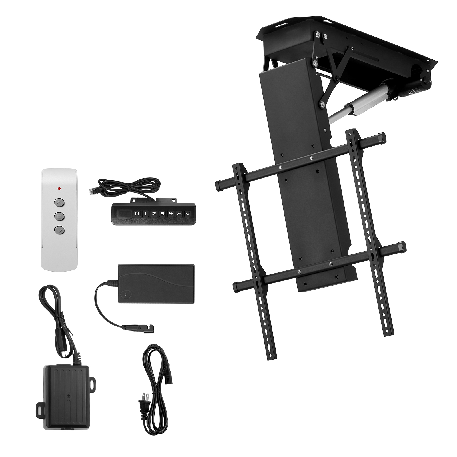Motorized Ceiling/Wall Mount/Lift TV Mount for 32-55/65/70in Screen Adjustable - Picture 43 of 81
