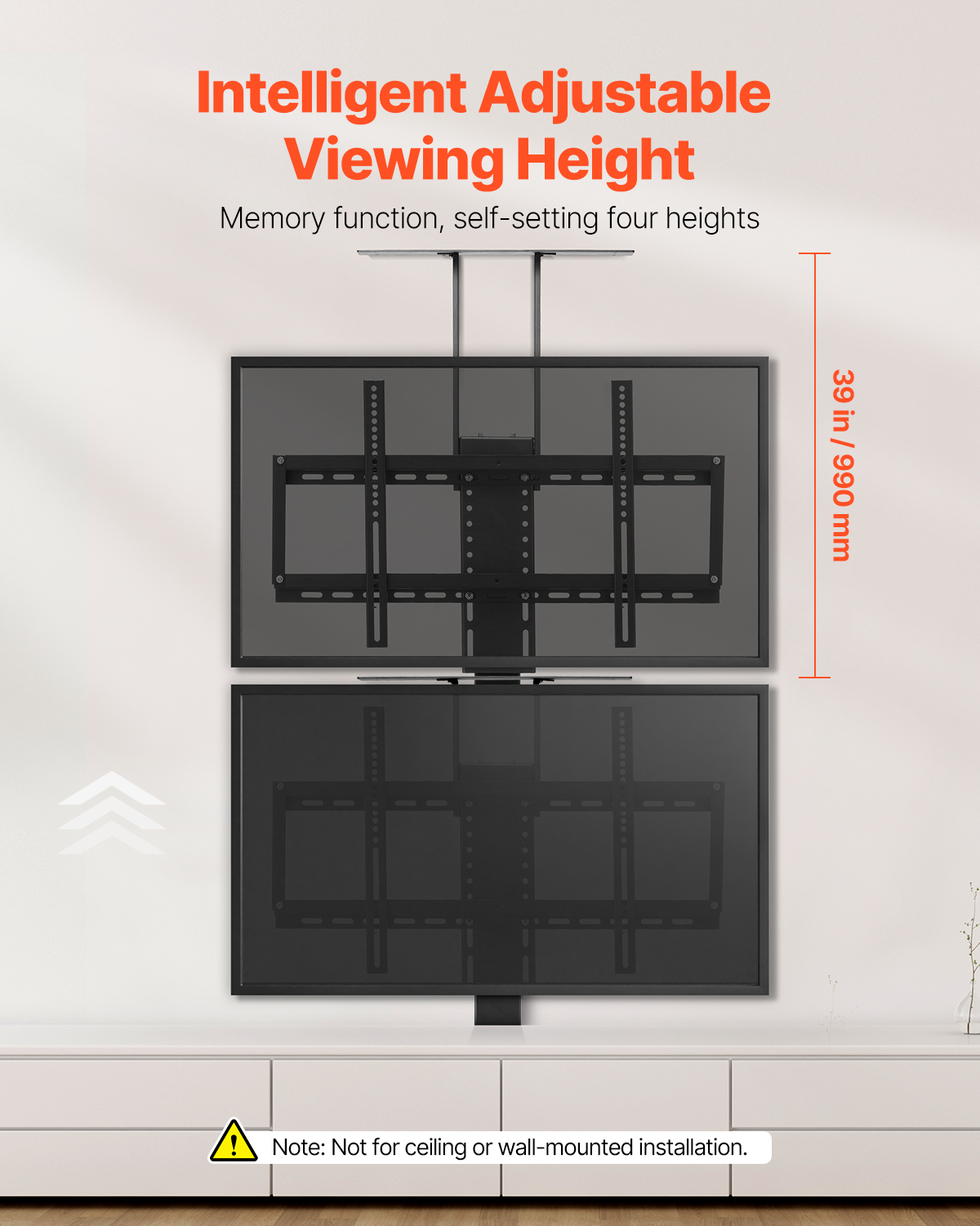Motorized Ceiling/Wall Mount/Lift TV Mount for 32-55/65/70in Screen Adjustable - Picture 71 of 81