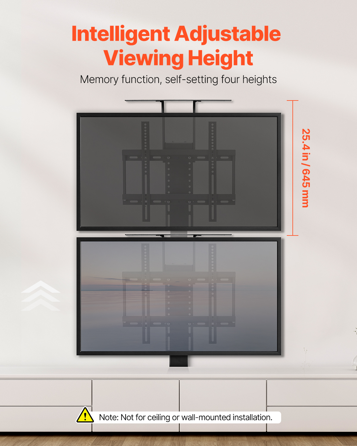 Motorized Ceiling/Wall Mount/Lift TV Mount for 32-55/65/70in Screen Adjustable - Picture 48 of 81
