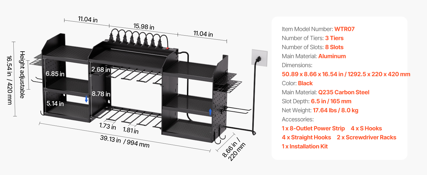fully loaded tool organizer system
