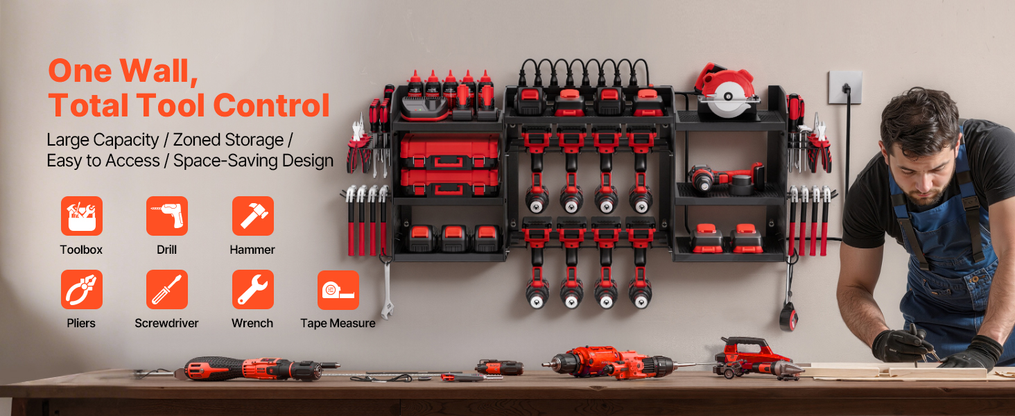 three tier tool organizer with shelves