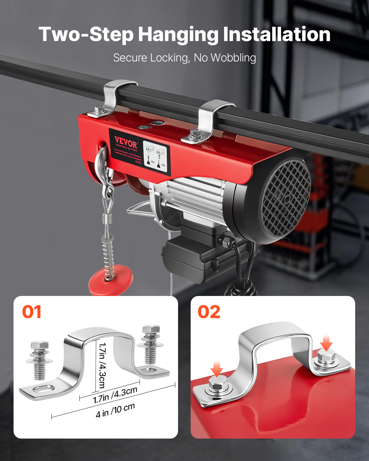 Electric Hoist with Remote Control – 120V Winch &14 ft